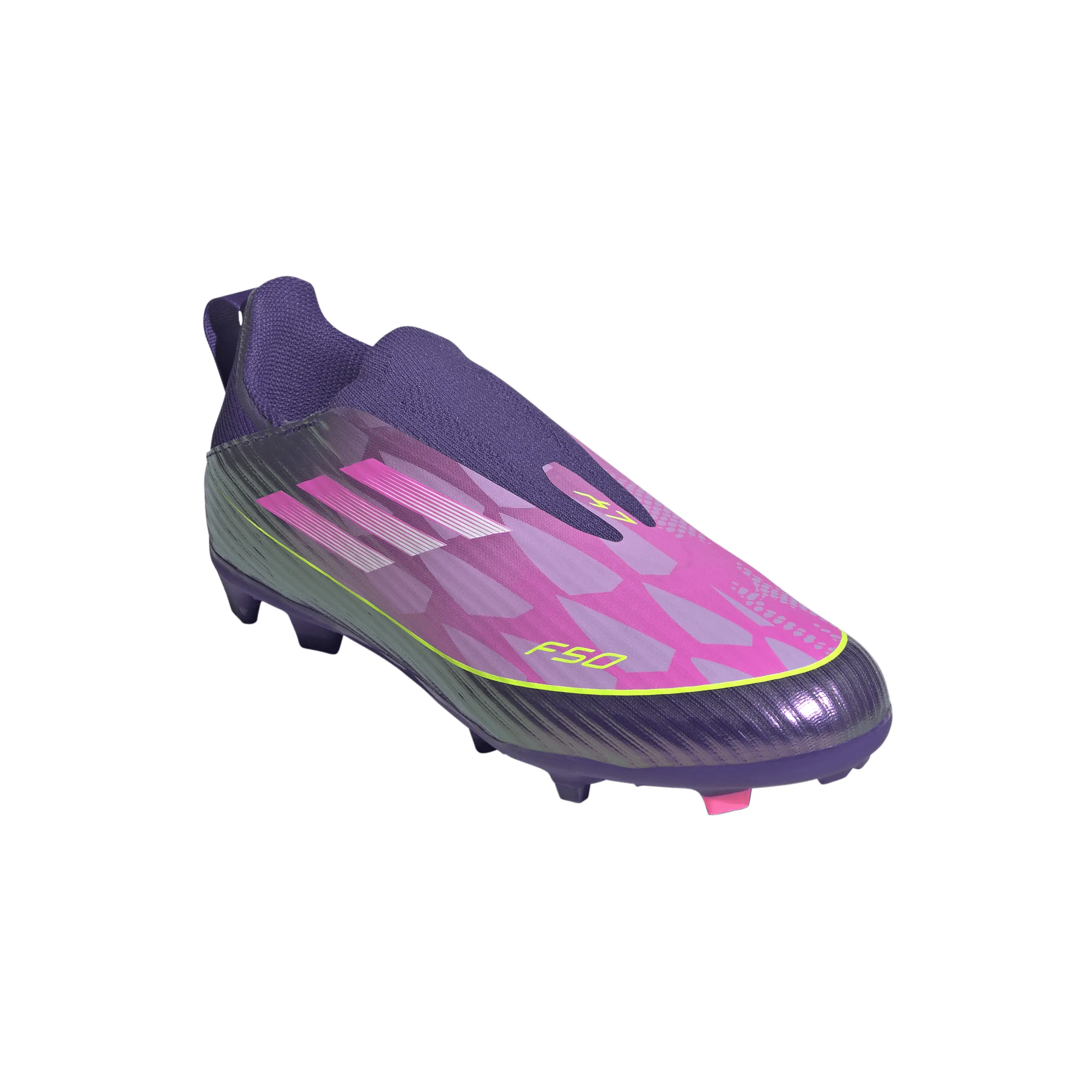 Adidas F50 "Lamine" League Laceless FG Junior - Future Icons Lamine Yamal Sports field kids' shoes Lightweight Outsole