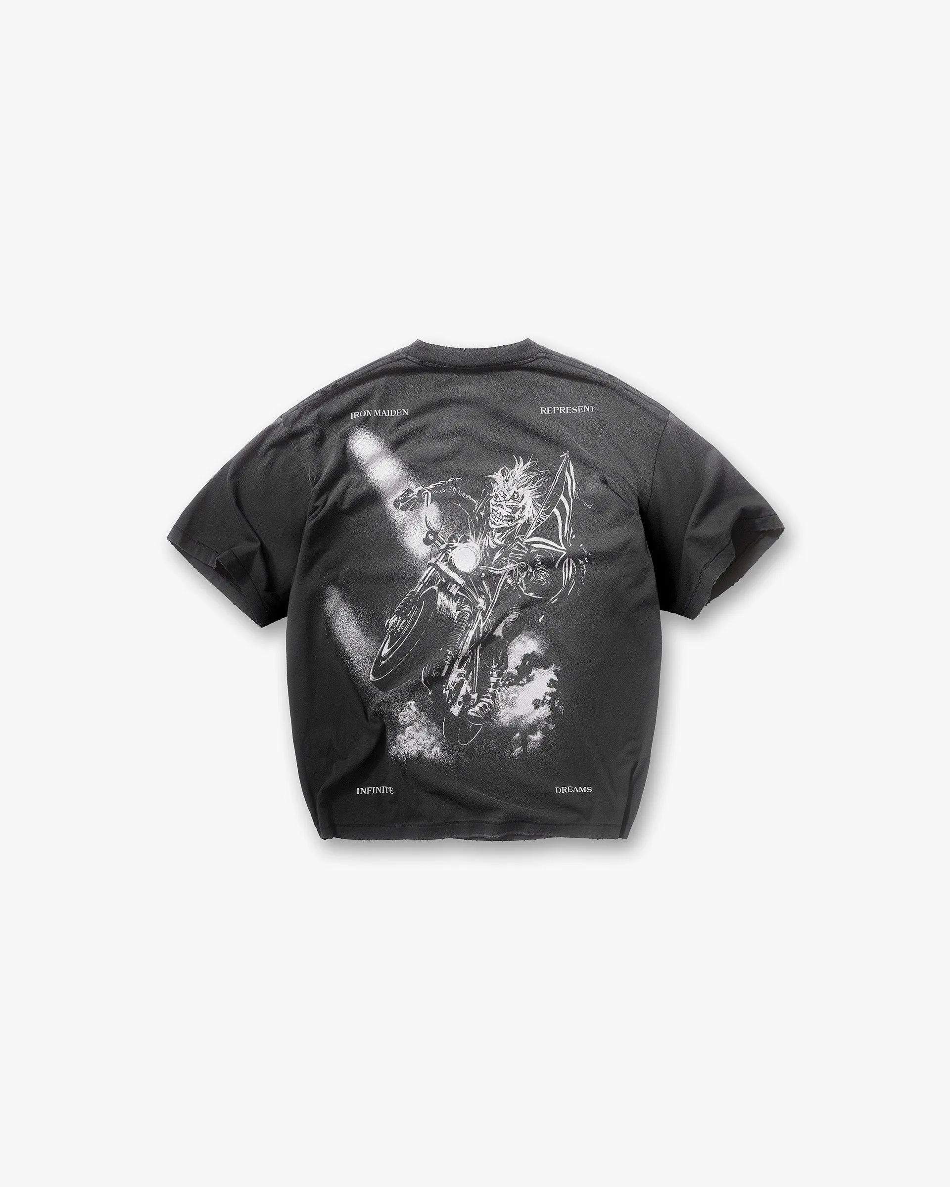 Represent X Iron Maiden Infinite Dreams T-Shirt - Aged Black Anti Static Finish Tagless Design