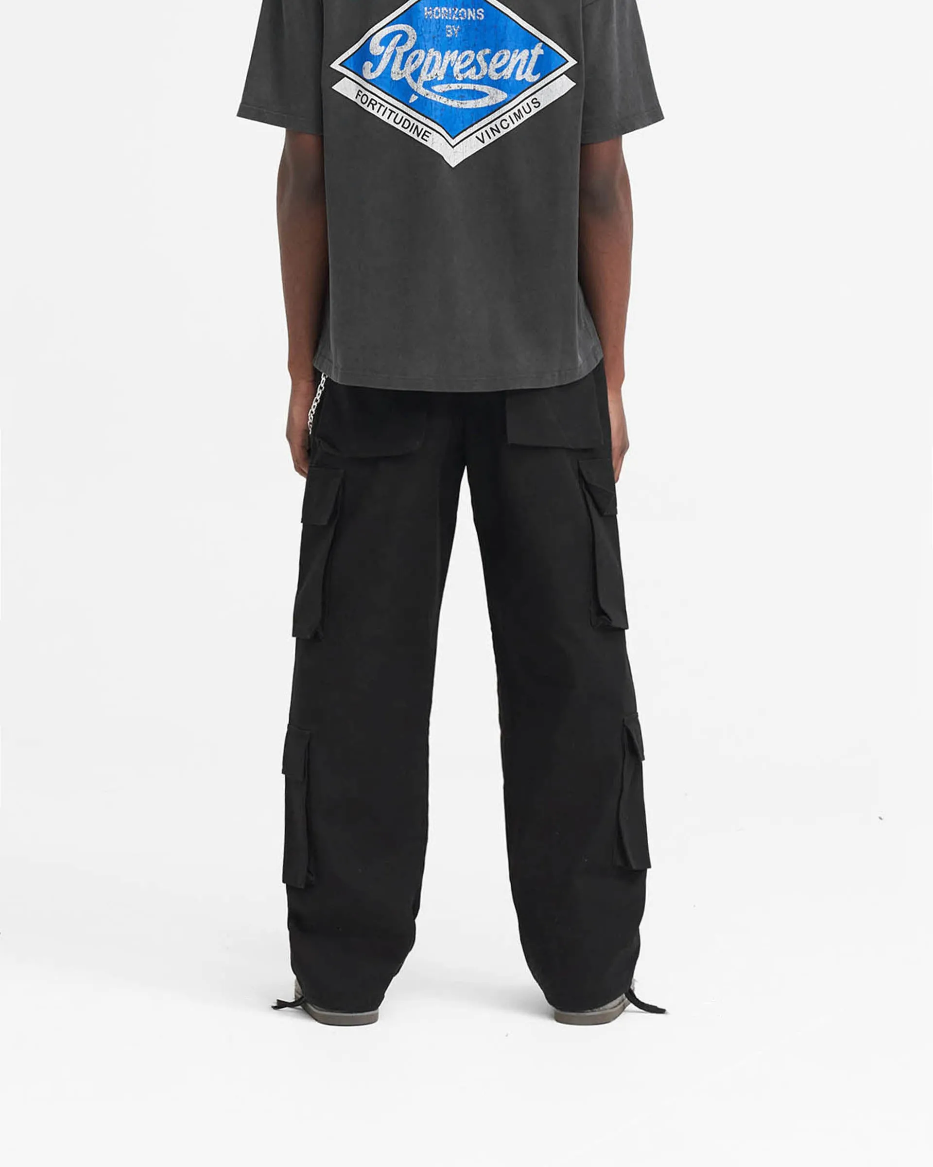 Baggy Cargo Pant - Black Convertible legs