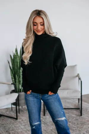 Gretchen Dolman Sweater - Black Non Restrictive Silhouette All-Day Use