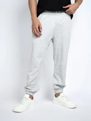 Men's Grey Loose Fit Joggers Flexible Knees Full Comfort