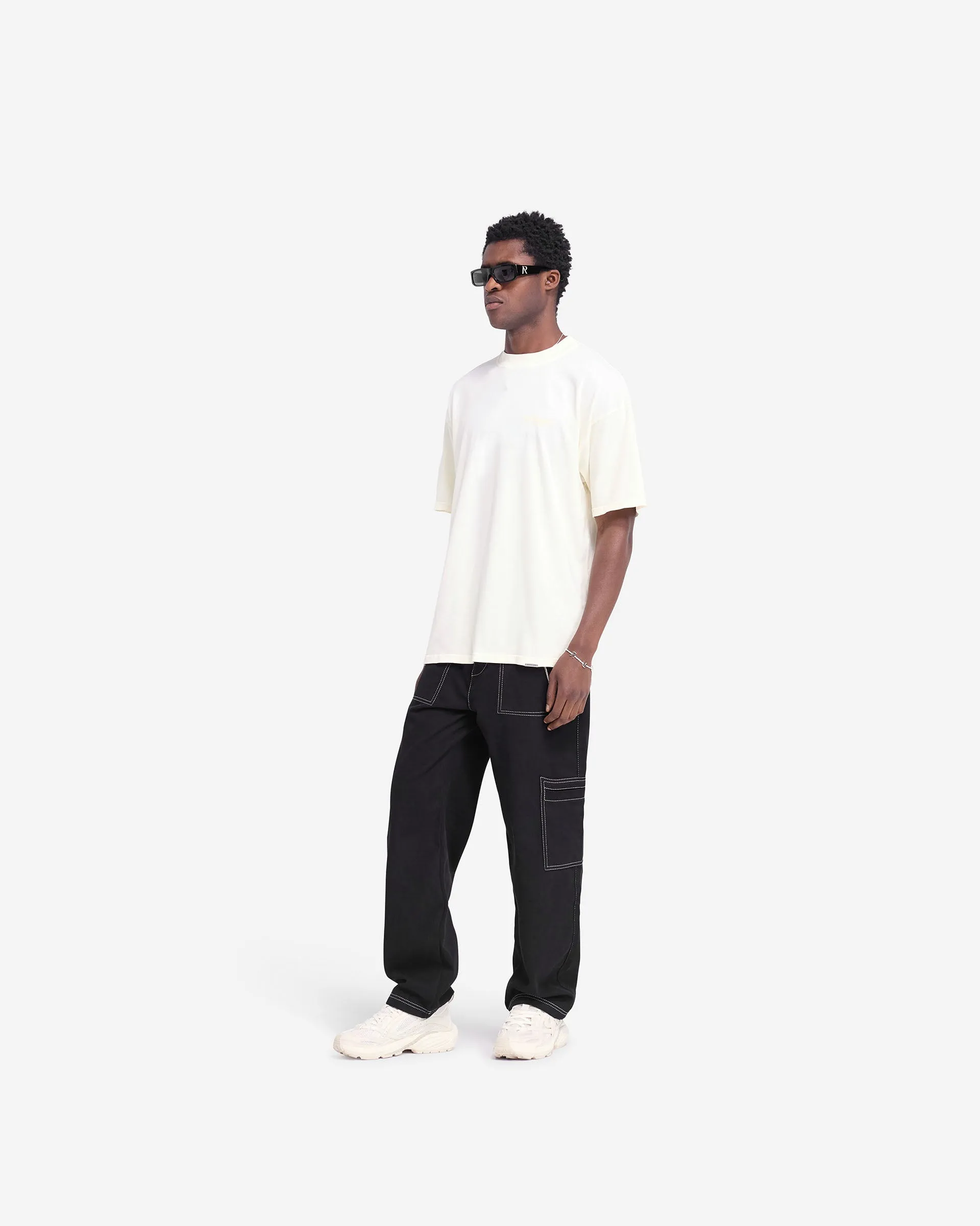 Chic and Cozy Wear Breathable Mesh Panels Represent Owners Club T-Shirt - Buttercream