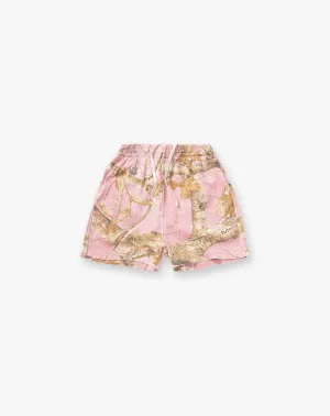 Realtree? Mesh Shorts- Washed Pink Camo Relaxed Waist Fair trade