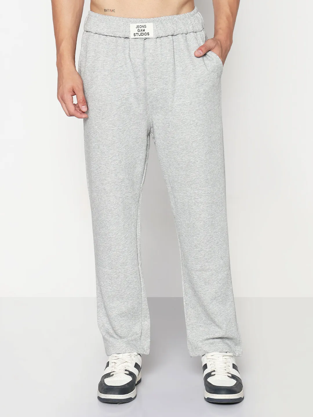 Cold Weather Wear Smart Layering Men's Grey Relaxed Fit Trouser