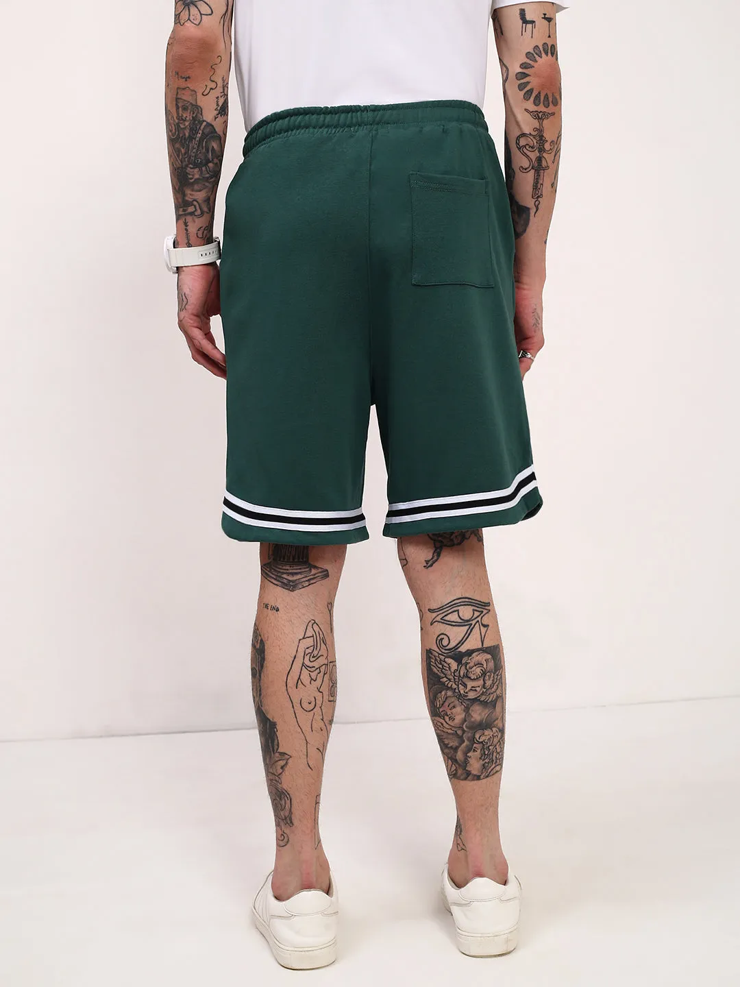 Men's Green Graphic Printed Shorts personalized option