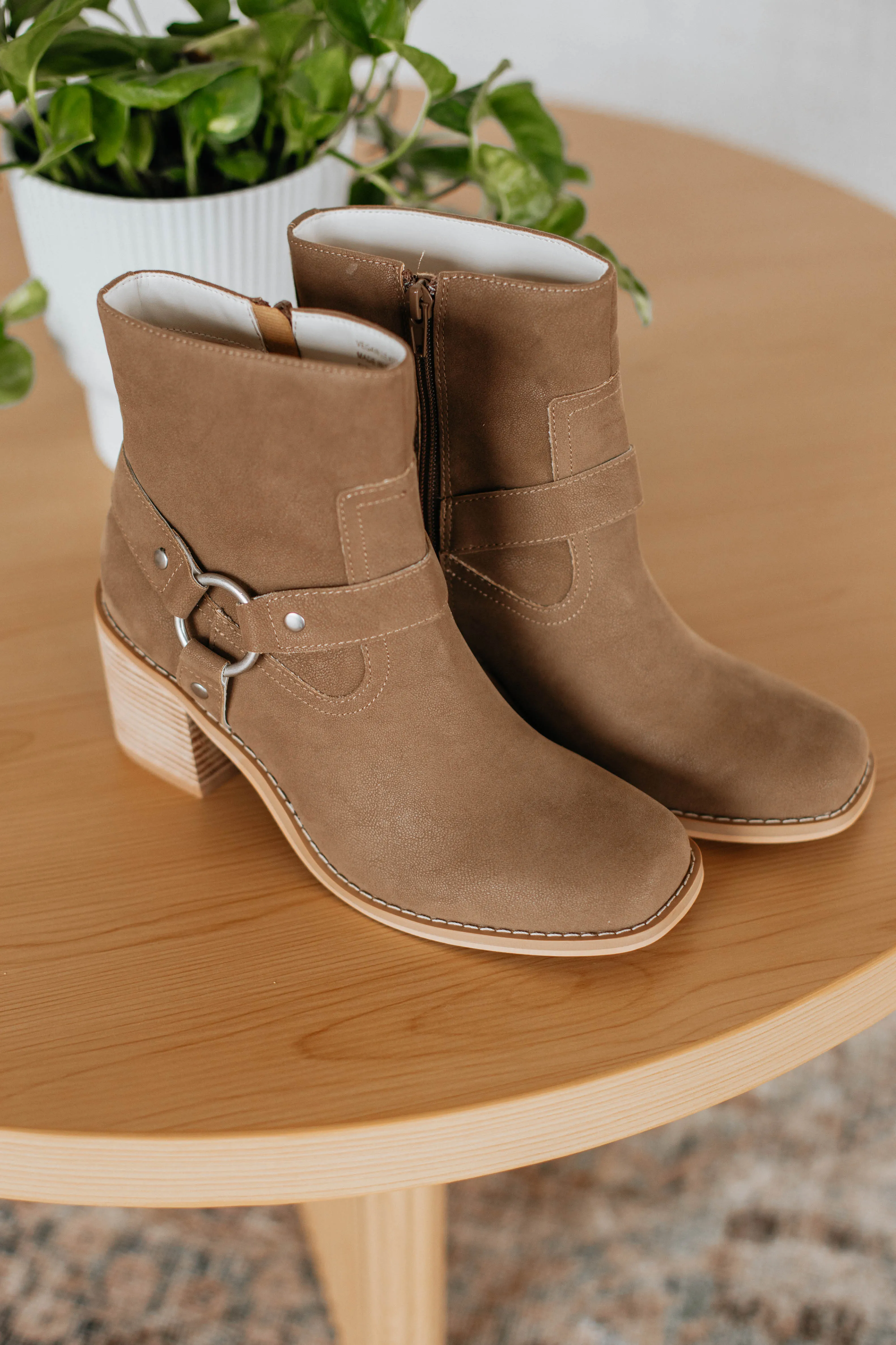 Staying In My Lane Boots - Dark Taupe Fashionable