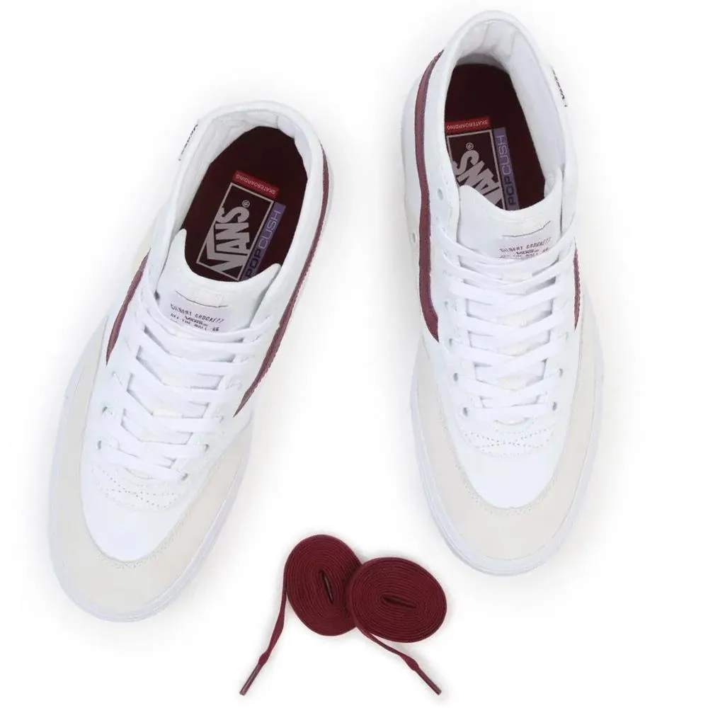 Vans Crockett High - White/Red Sleek Vibe Energy Returning Midsole