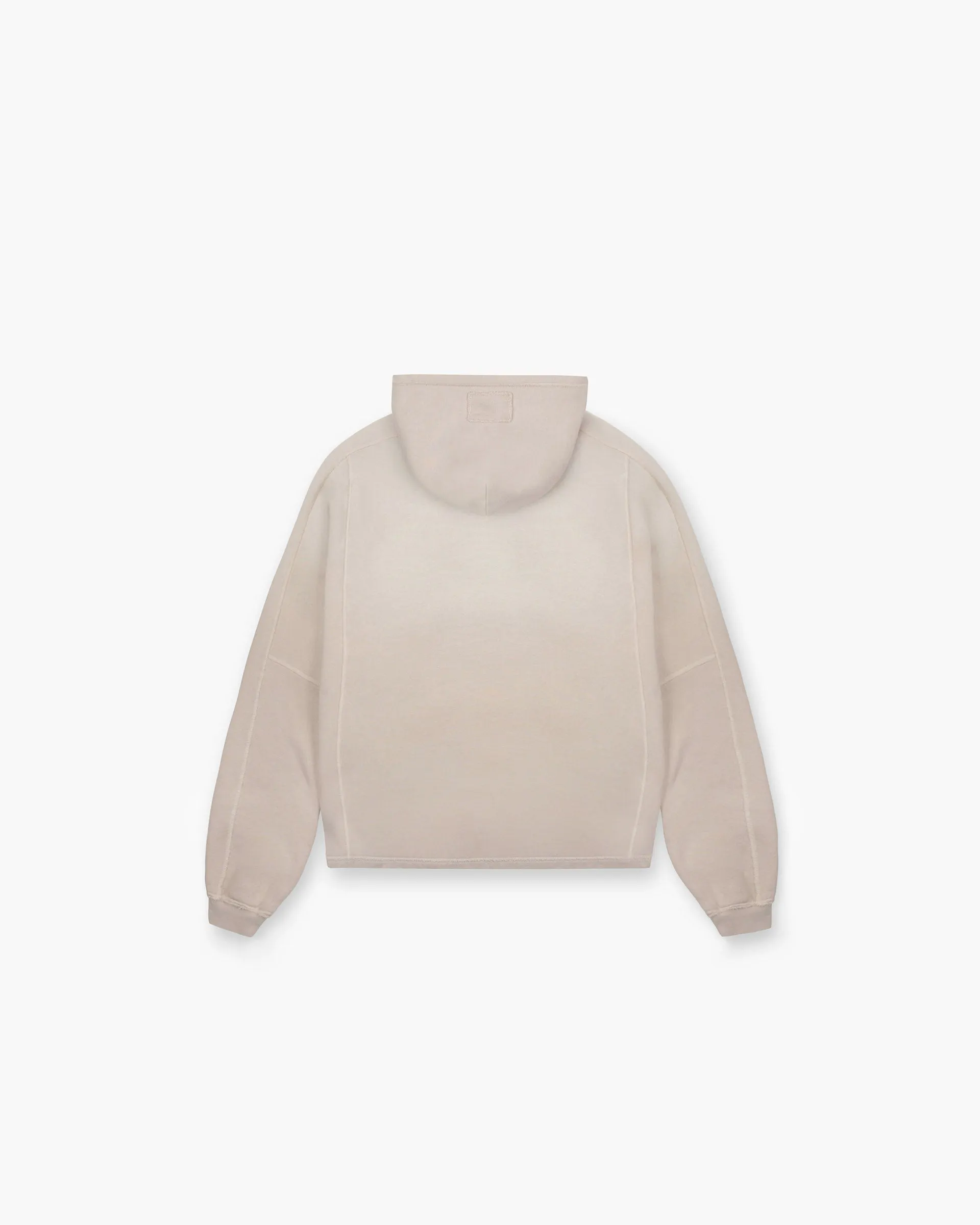 Layer Minimal Stepped Hem Hoodie - Oat