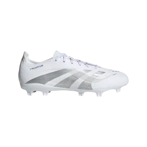 Ventilation Channel Design adidas PREDATOR LEAGUE Firm/Multi-Ground Soccer Cleats | Cloud White-Silver Metallic | Men's