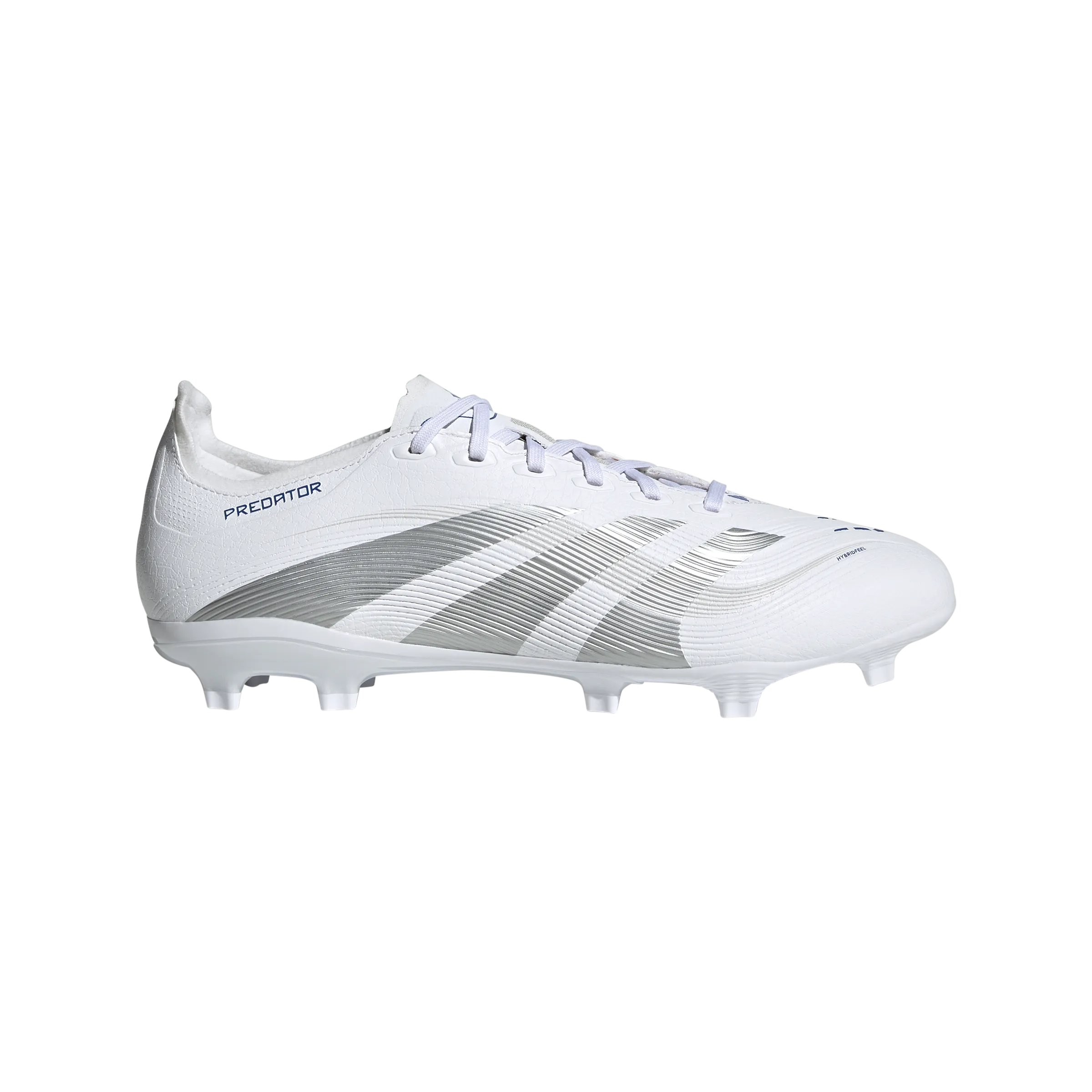 Ventilation Channel Design adidas PREDATOR LEAGUE Firm/Multi-Ground Soccer Cleats | Cloud White-Silver Metallic | Men's