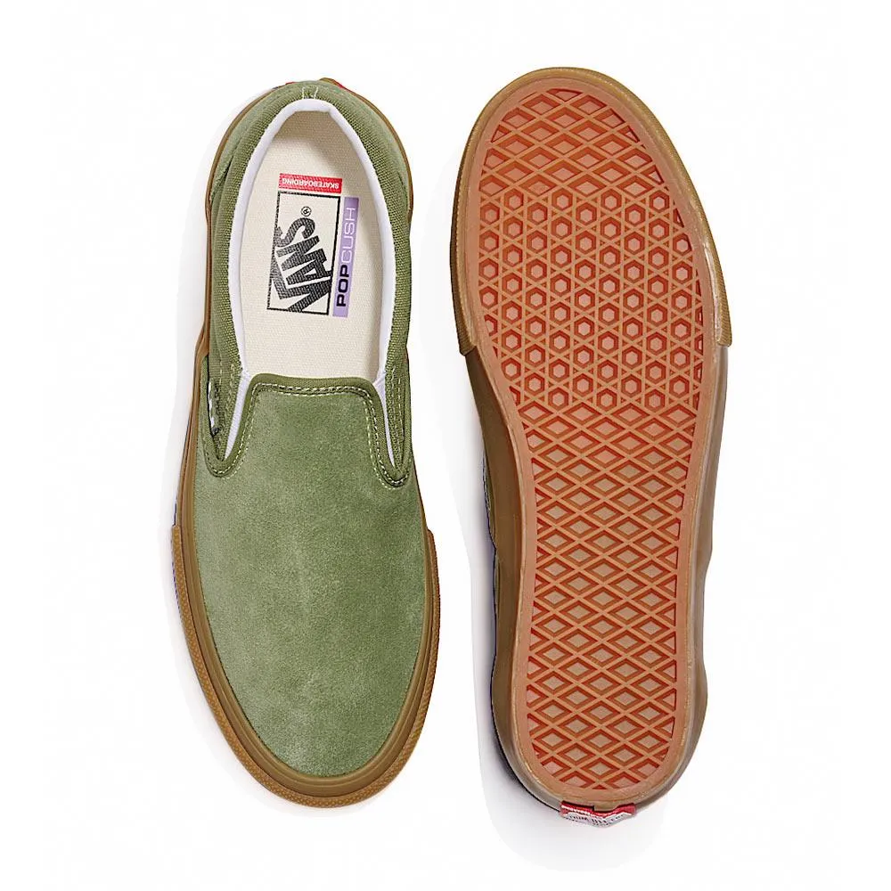 Side Support Vans Skate Slip-On - Green/Gum