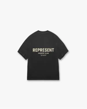 Represent Owners Club T-Shirt - Aged Black Lightweight Look