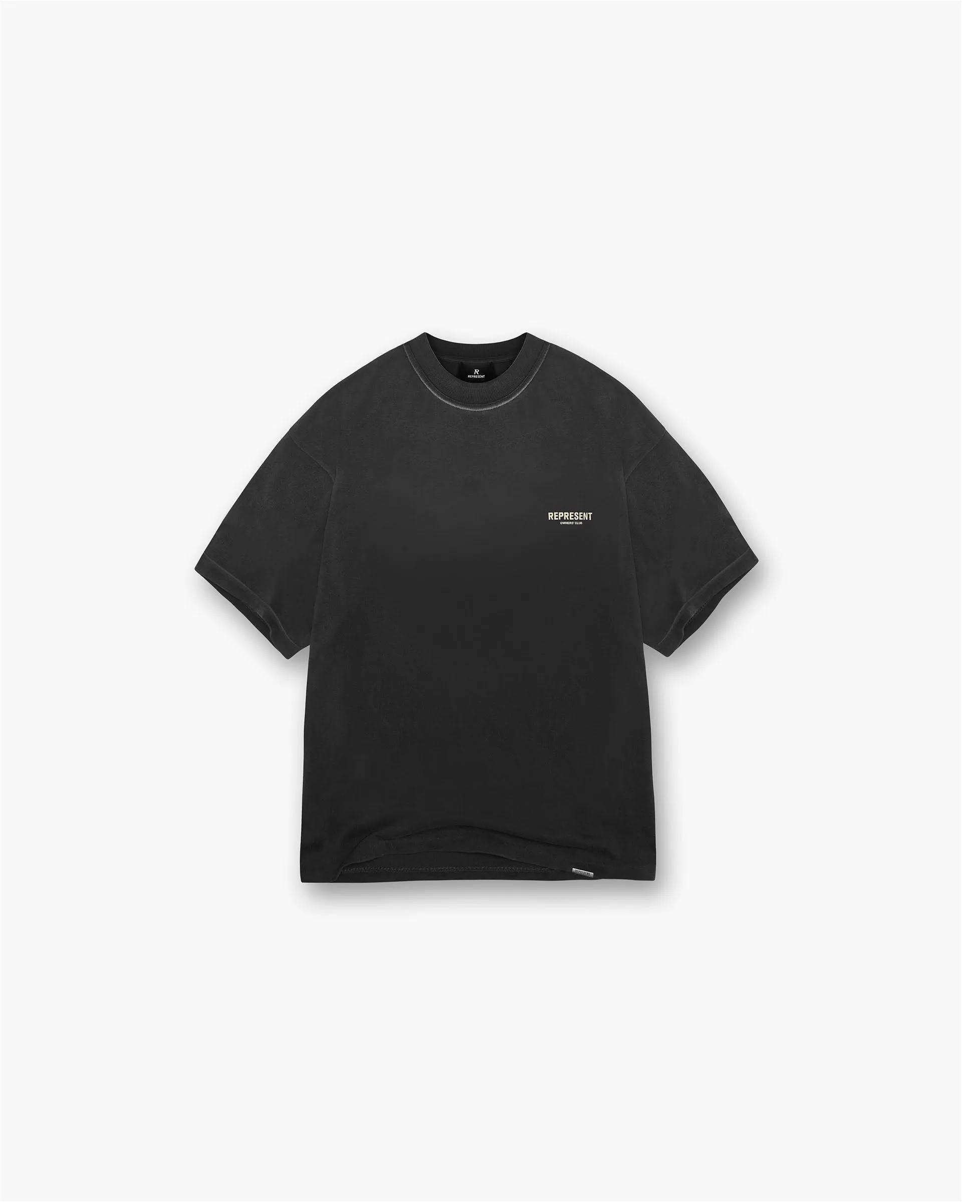 Represent Owners Club T-Shirt - Aged Black Soft Fit Wear