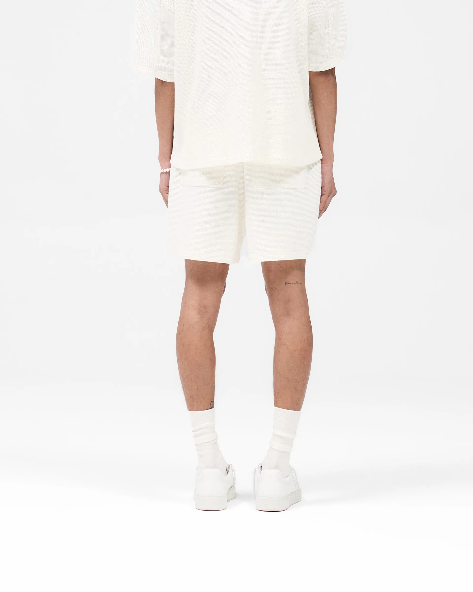 Anti Pilling Surface sports event Waffle Shorts - White