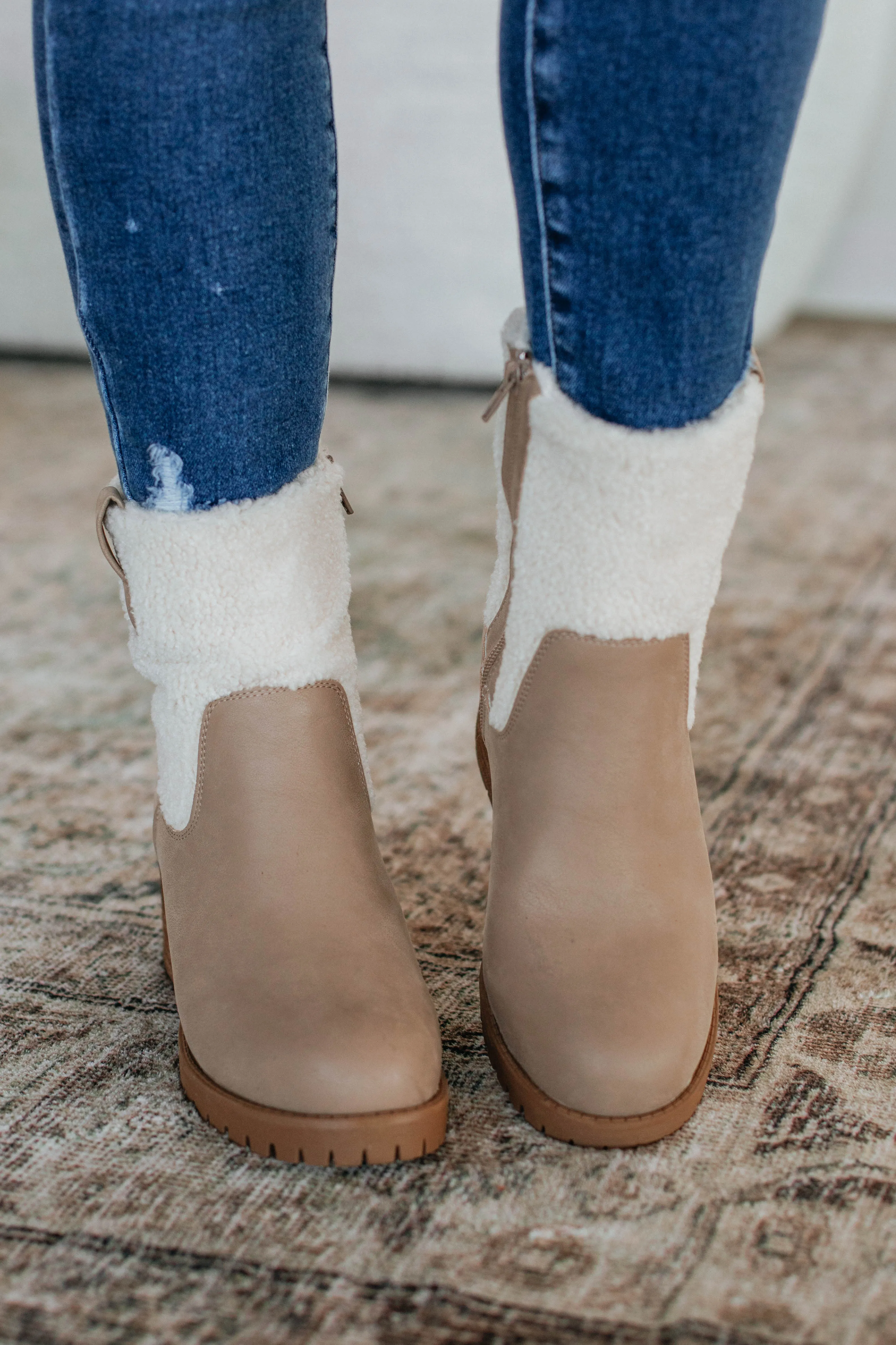 Thinking It Over Boots - Taupe Quick Motion