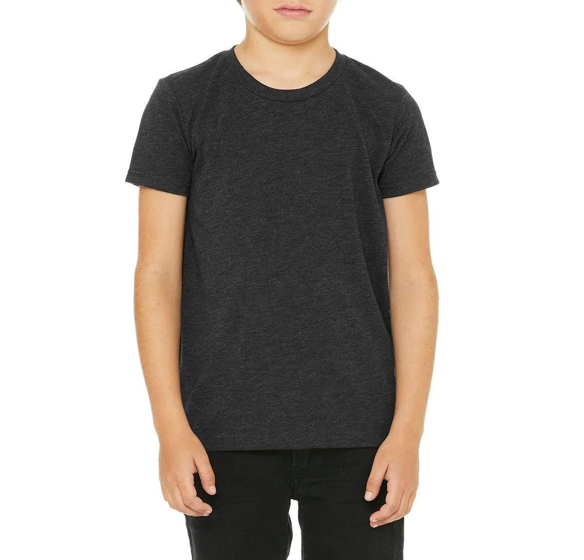 JustBlanks Youth Triblend Short Sleeve Crew Neck Tee sports activity Casual Comfort