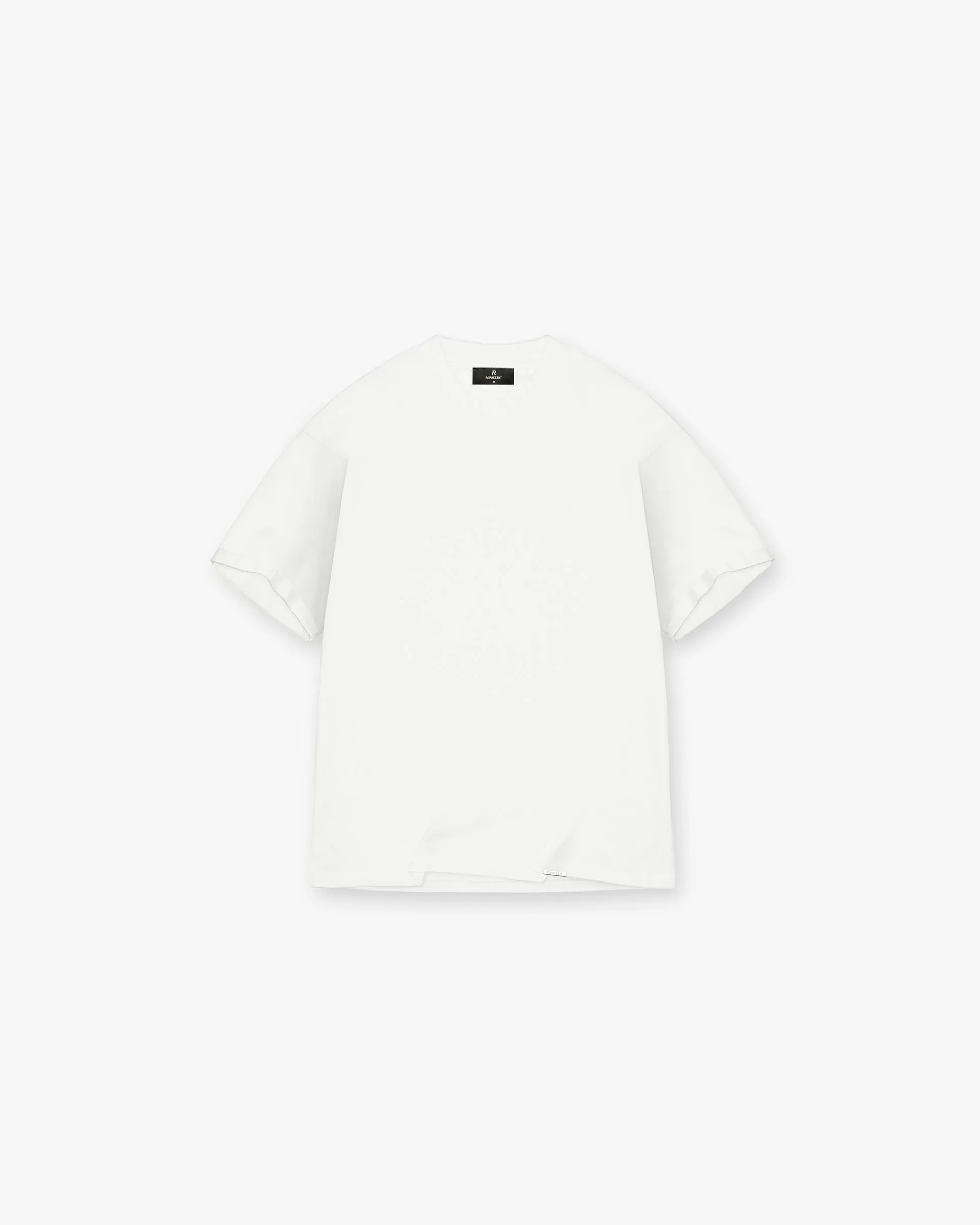 Initial Oversized T-Shirt - Flat White Holiday Style Trend Soft Knit