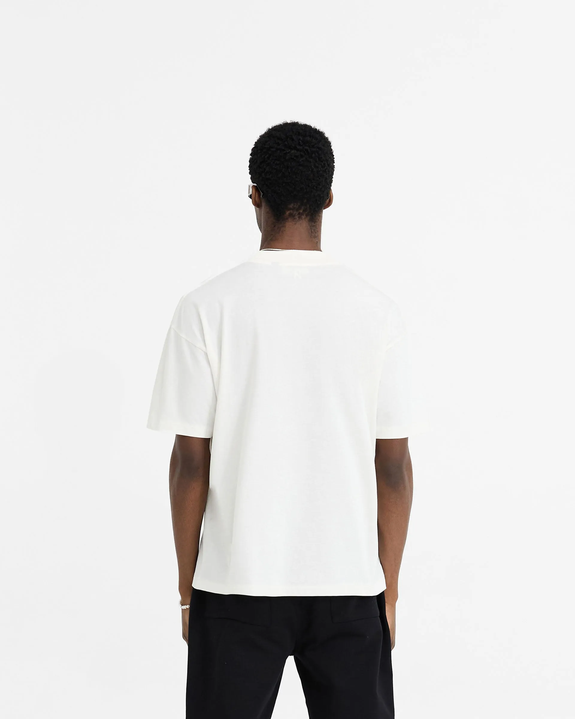 Initial Oversized T-Shirt - Flat White Timeless Look Wear