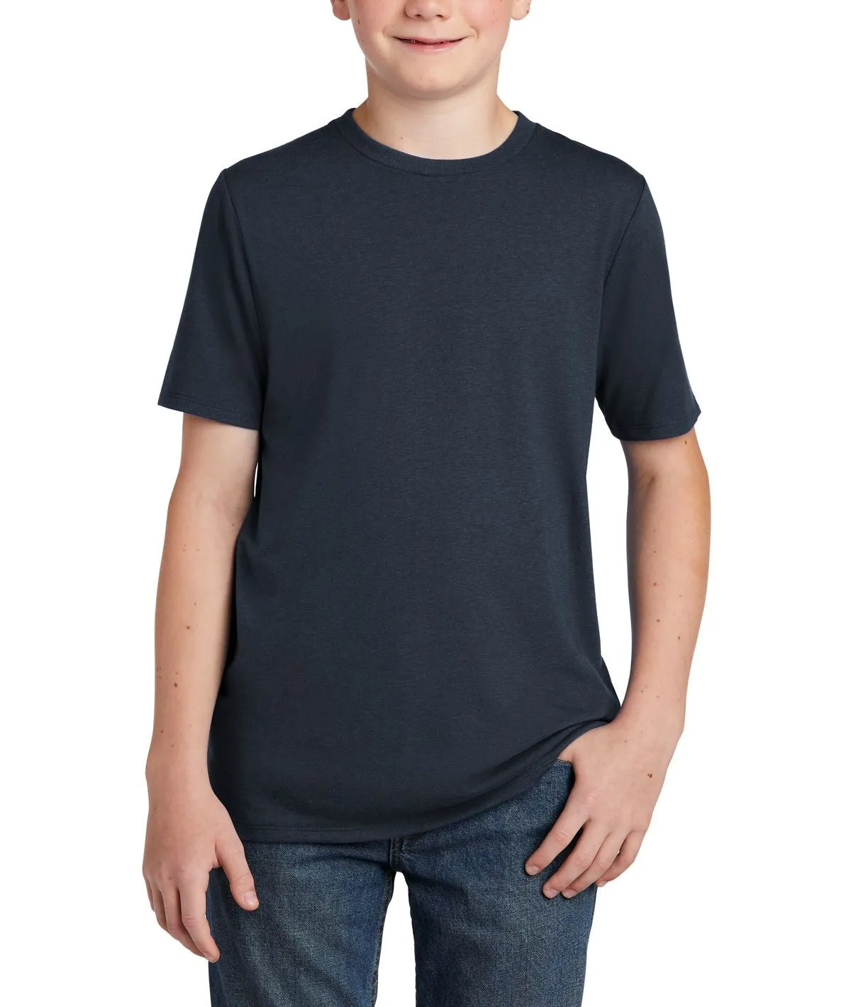JustBlanks Youth Tri-Blend Crew Neck Short Sleeve Tee Fit for Any Season Layer Ready Fit