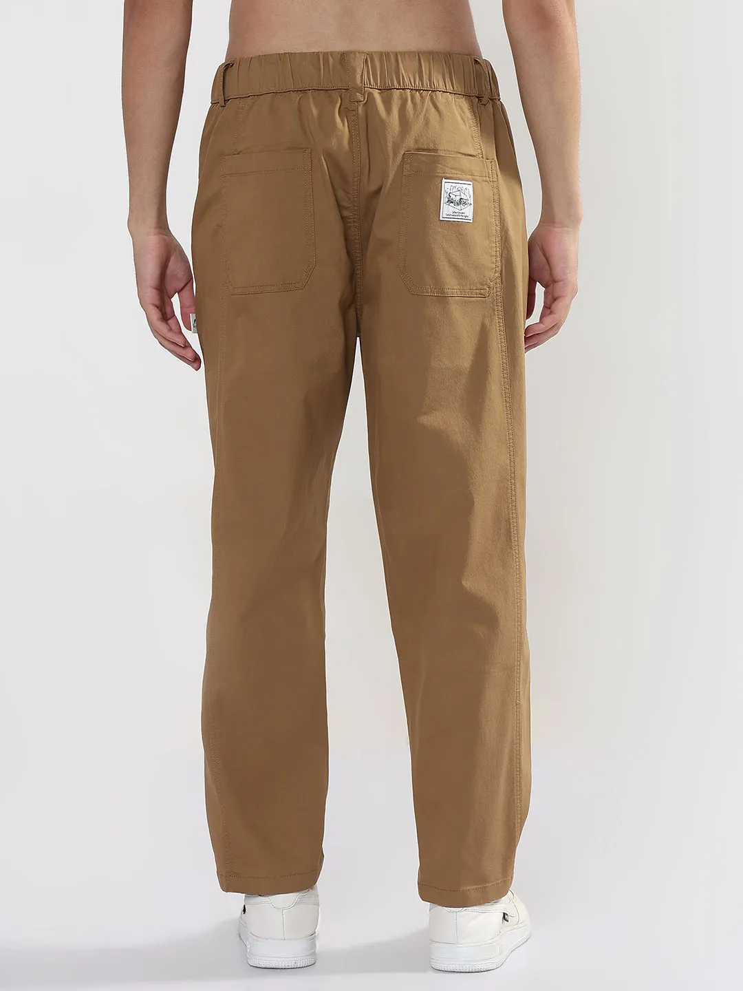 Men's Brown Relaxed Fit Trouser hypoallergenic material
