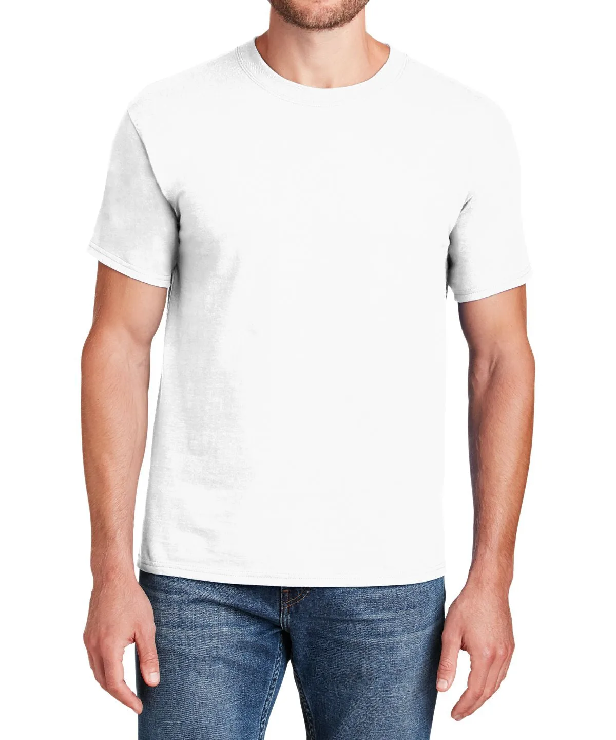 Casual Style Short sleeved breeziness JustBlanks Men's Heavyweight Short Sleeve Beefy Crew Neck Tee