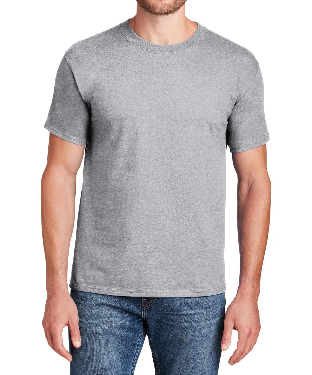 Anti Shrinkage Treatment JustBlanks Men's Heavyweight Short Sleeve Beefy Crew Neck Tee