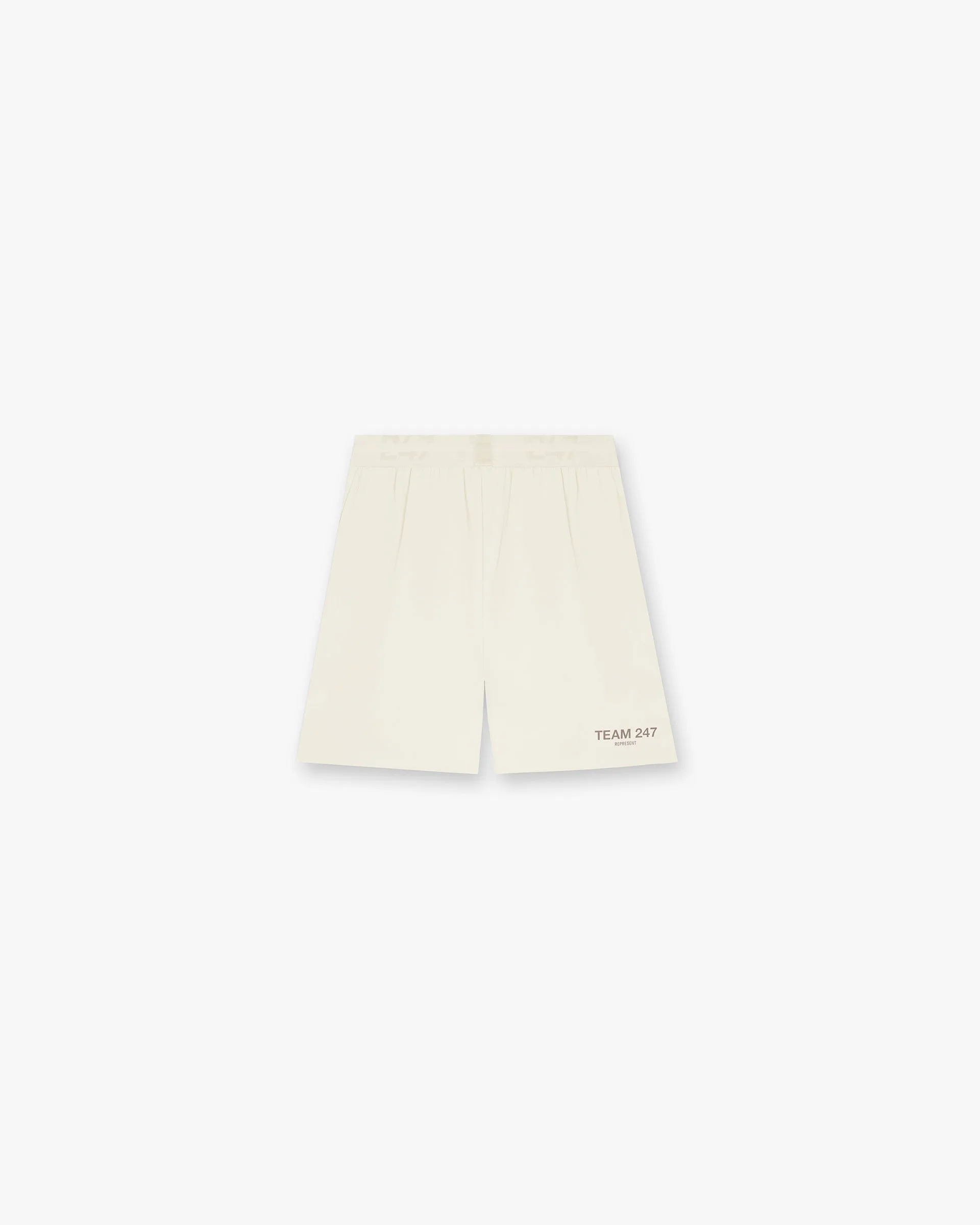 Team 247 Fused Shorts - Cream Breathable mesh