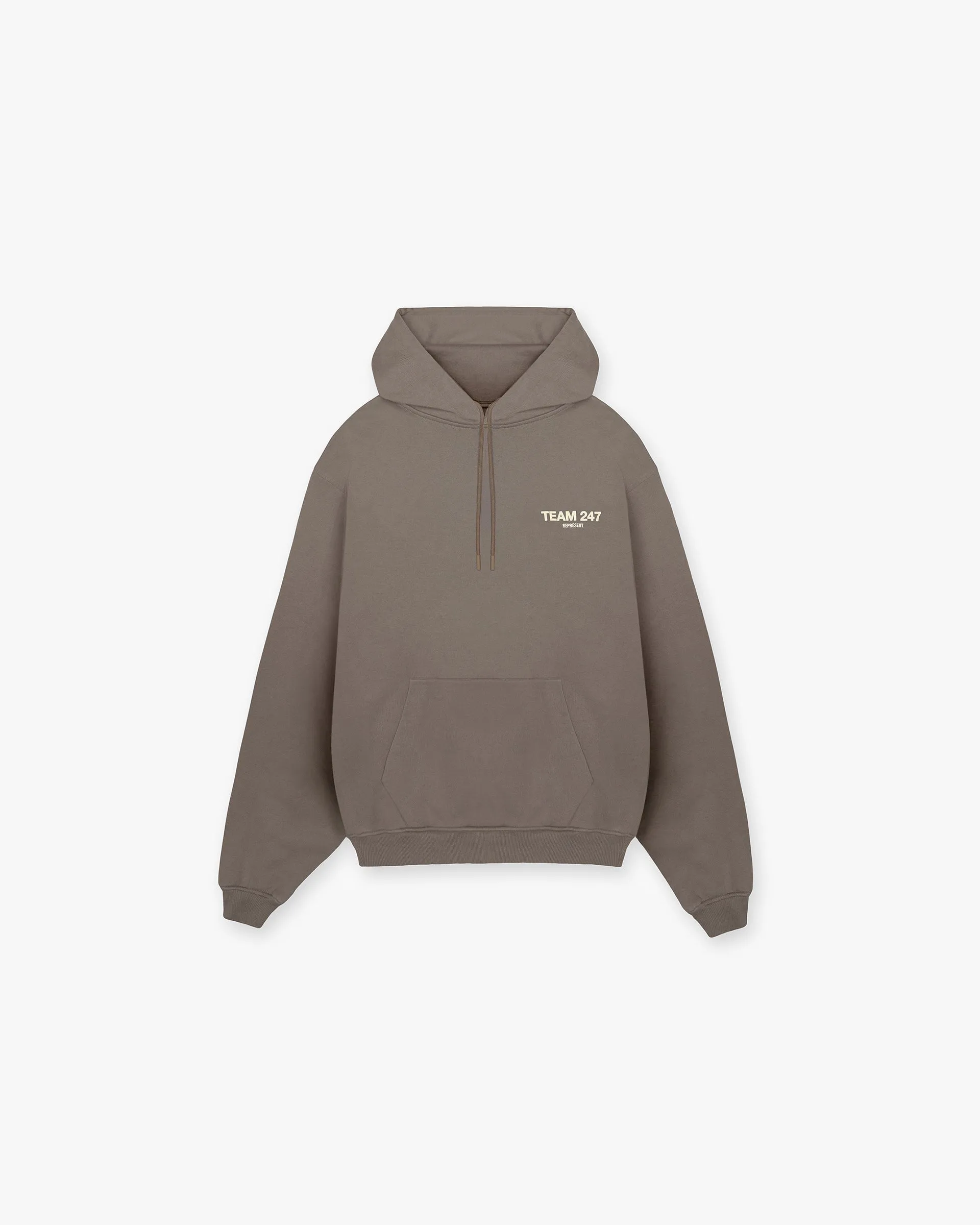 embroidery accents Team 247 Oversized Hoodie - Earth