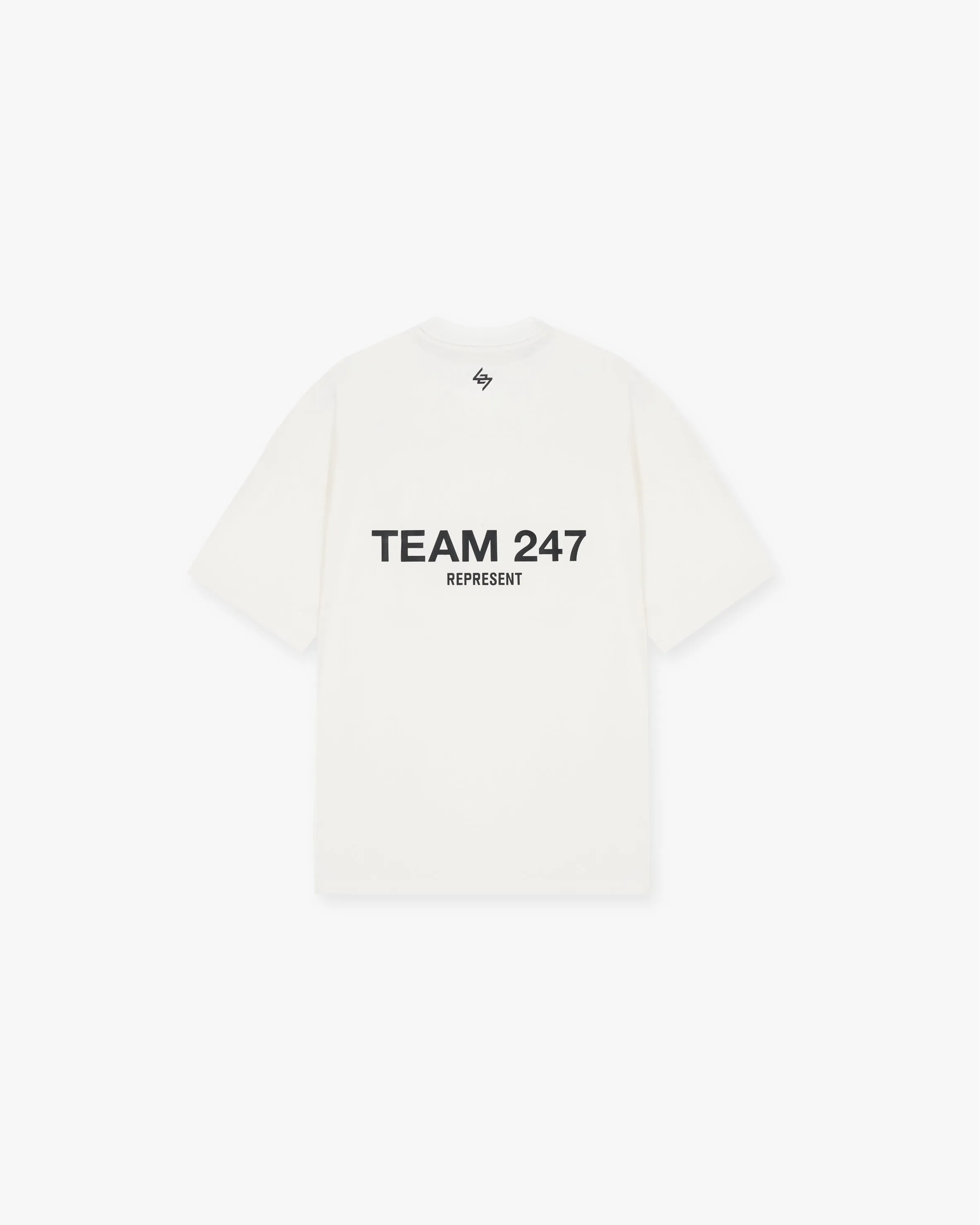 Team 247 Oversized T-Shirt - Flat White Embroidered Details Comfortable and Chic
