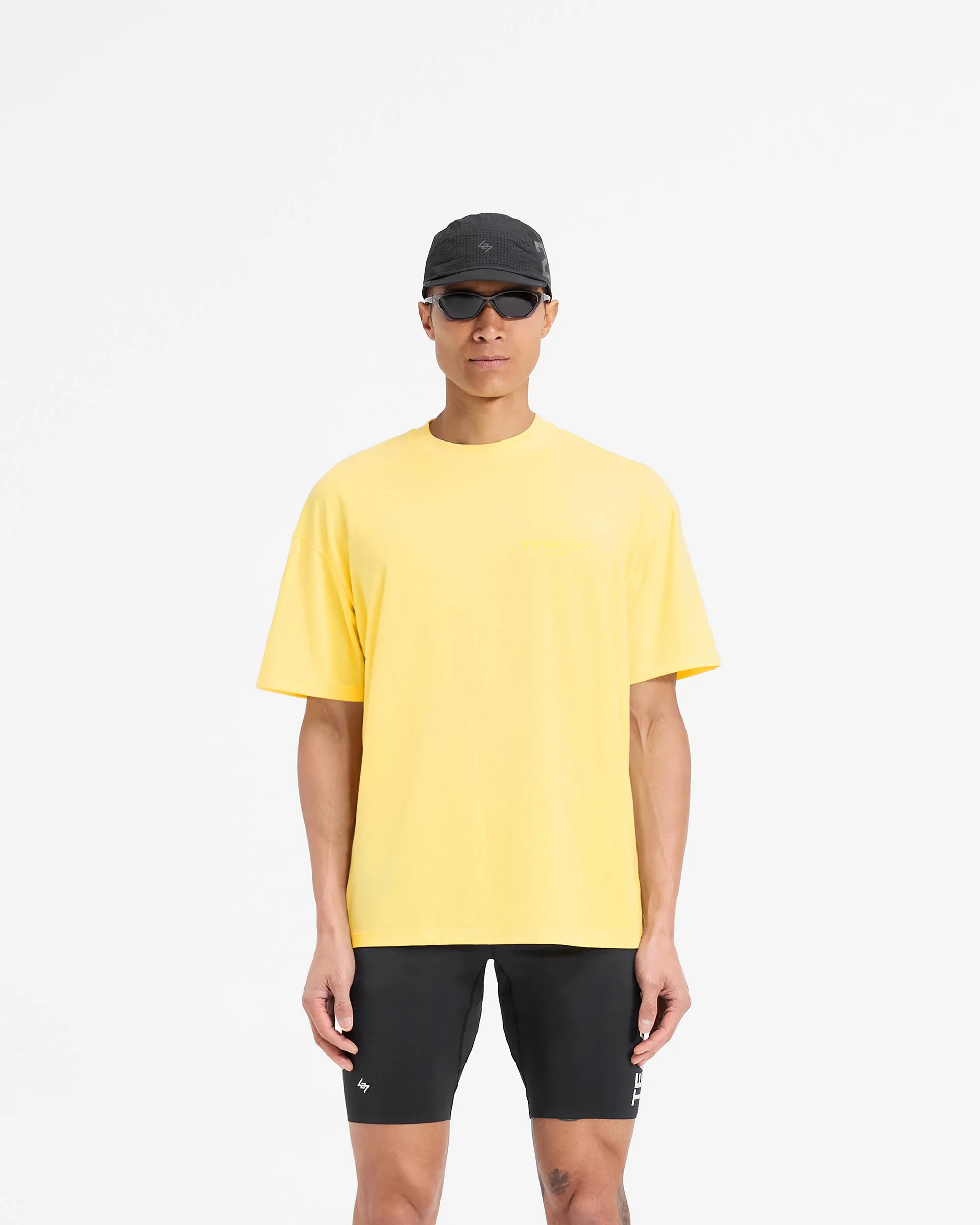 Eco-friendly Anti Static Treatment Team 247 Oversized T-Shirt - Lemon