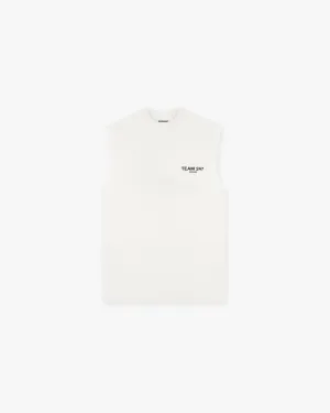Streetwear attitude Team 247 Oversized Tank - Flat White