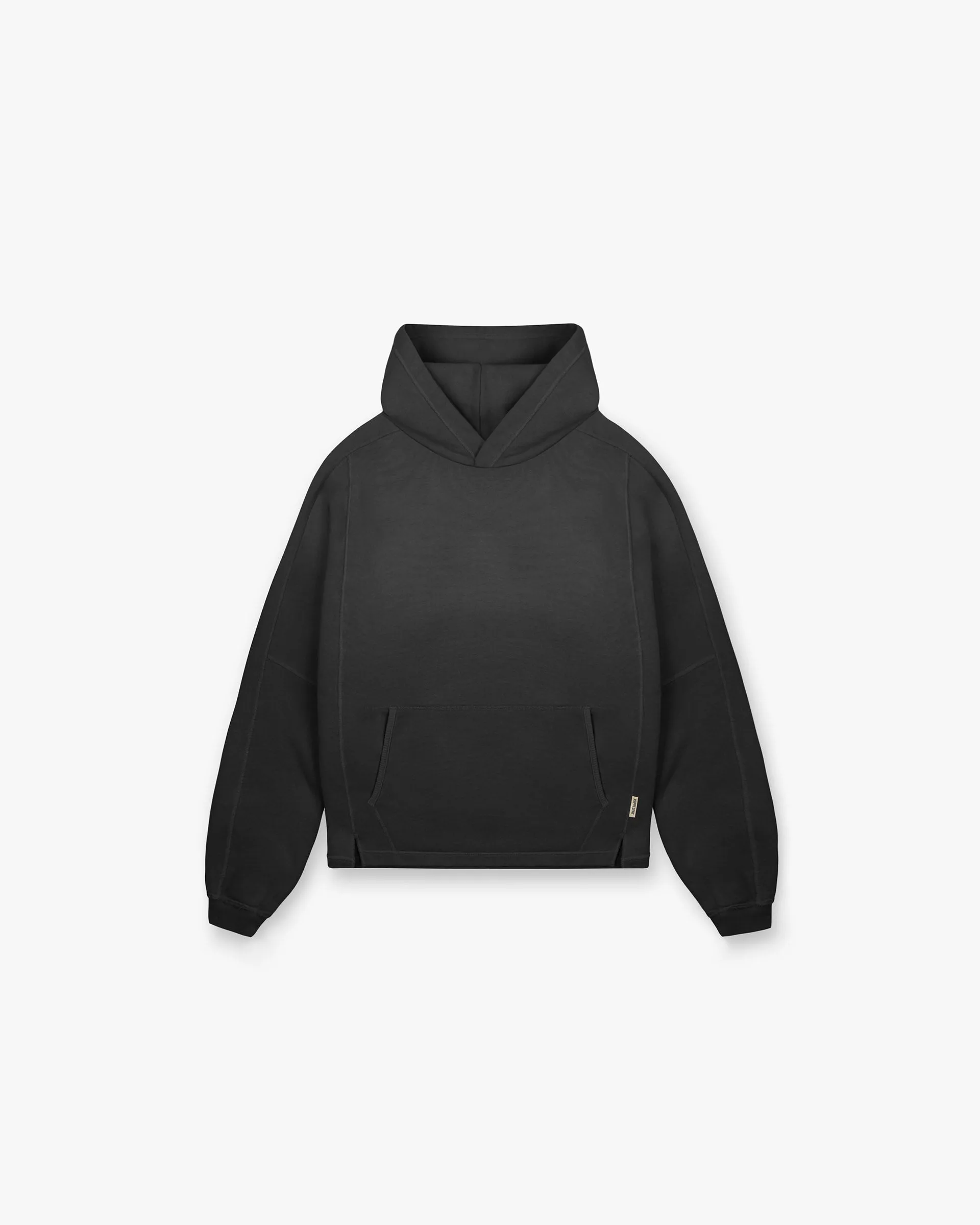 Stepped Hem Hoodie - Stained Black Core Style