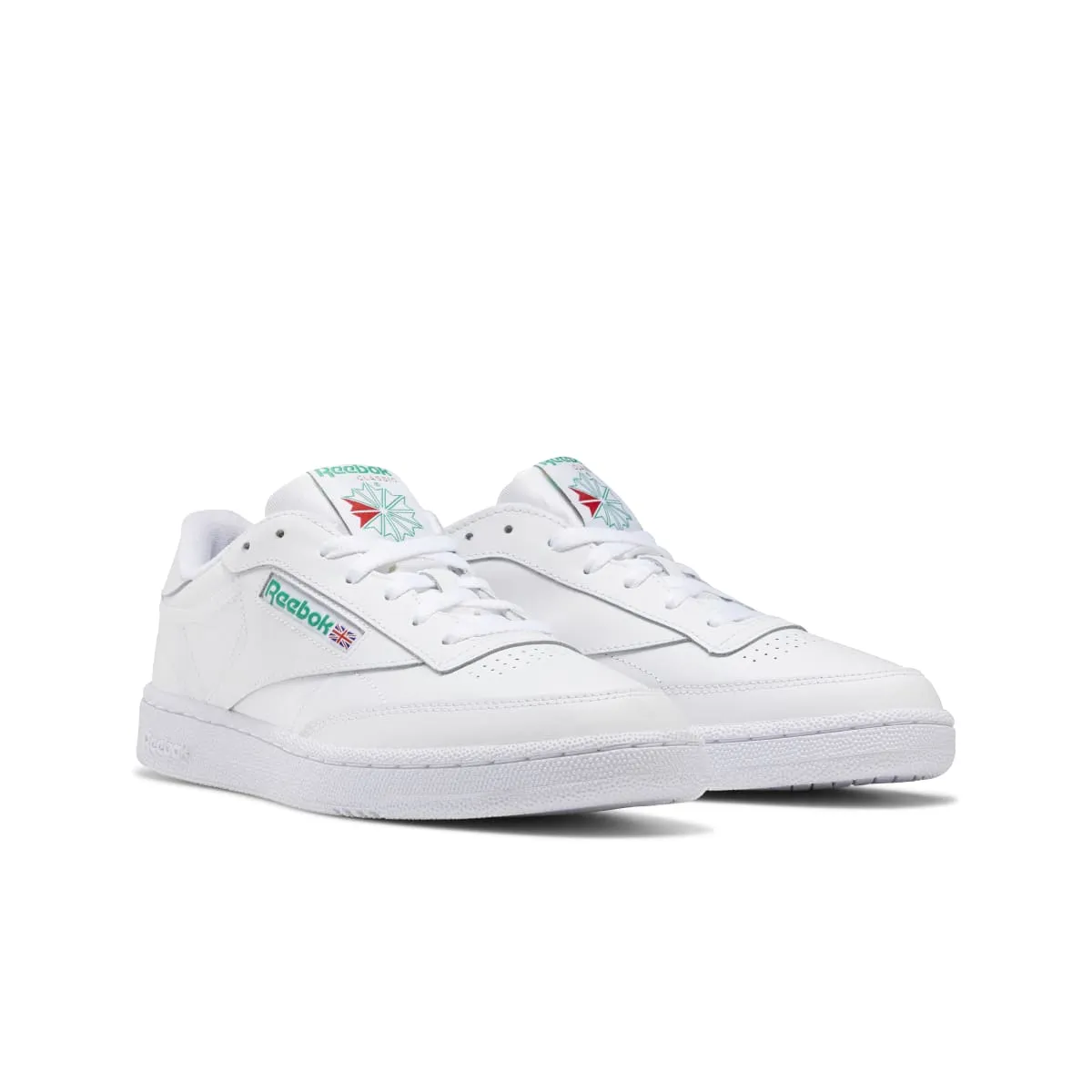 Joy Mood REEBOK AR0456 (100000155) CLUB C 85 MN'S (Medium) White/Green Leather Lifestyle Shoes