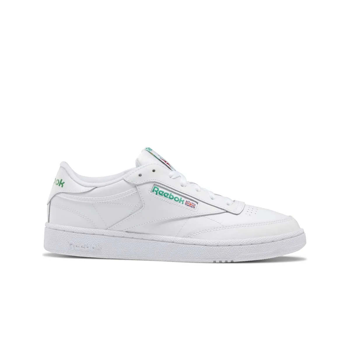 Work Ready REEBOK AR0456 (100000155) CLUB C 85 MN'S (Medium) White/Green Leather Lifestyle Shoes