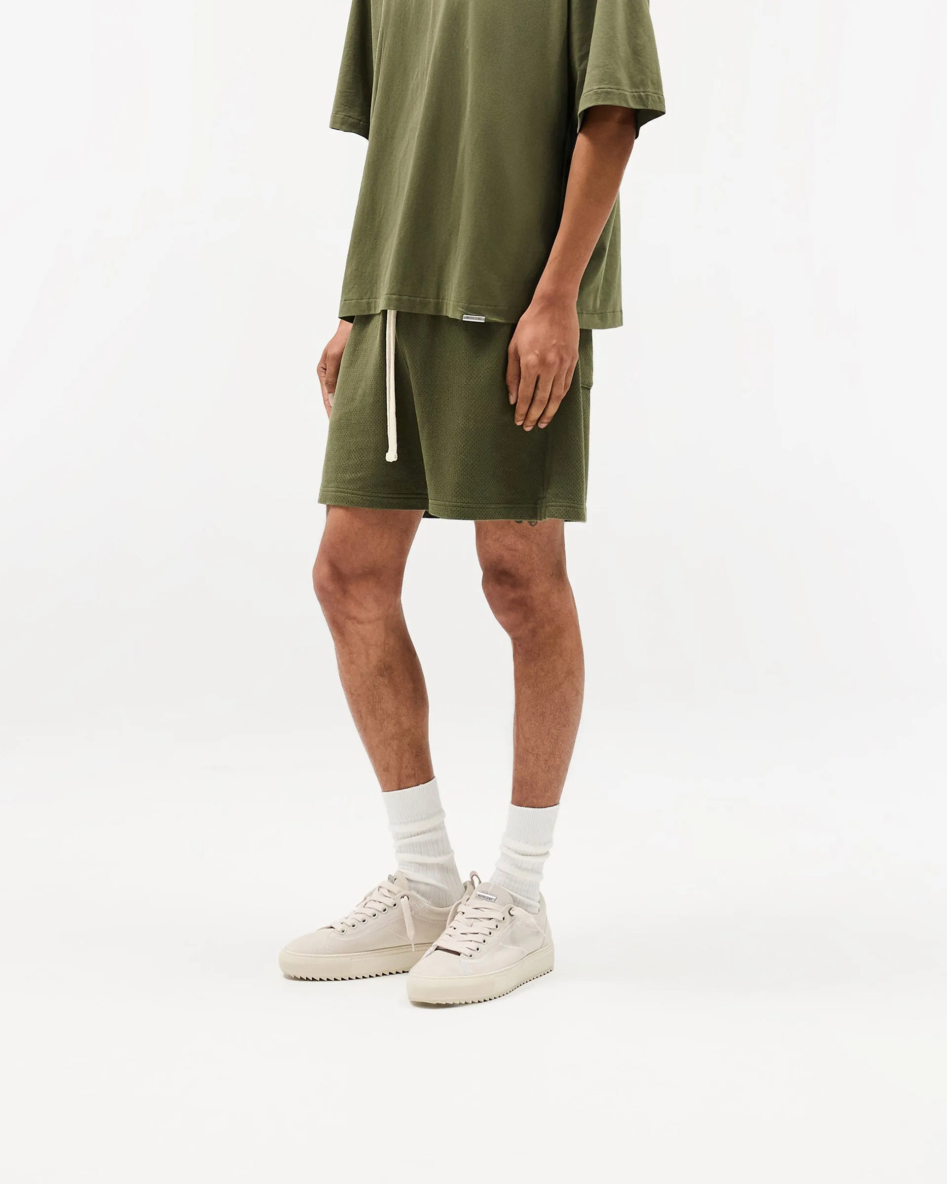 Day Comfort Initial Mesh Shorts - Army Green