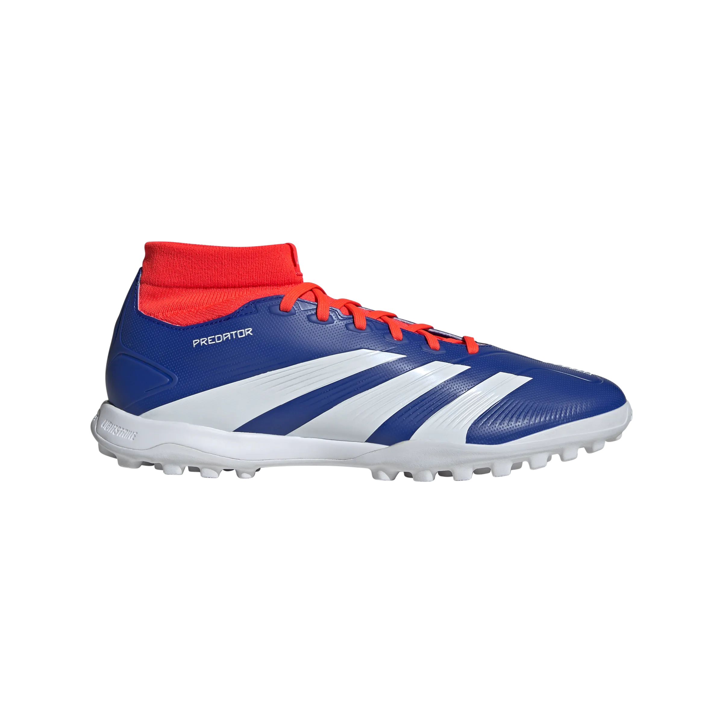 Casual school - ground shoes adidas Predator League MID Artificial Turf Soccer Shoes | Lucid Blue-Cloud White-Solar Red | Men's