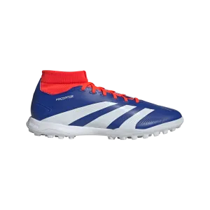 adidas Predator League MID Artificial Turf Soccer Shoes | Lucid Blue-Cloud White-Solar Red | Men's Construction boots