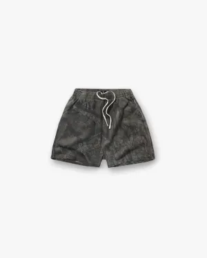 Initial Overdye Realtree? Camo Mesh Shorts - Overdyed Black kids wear