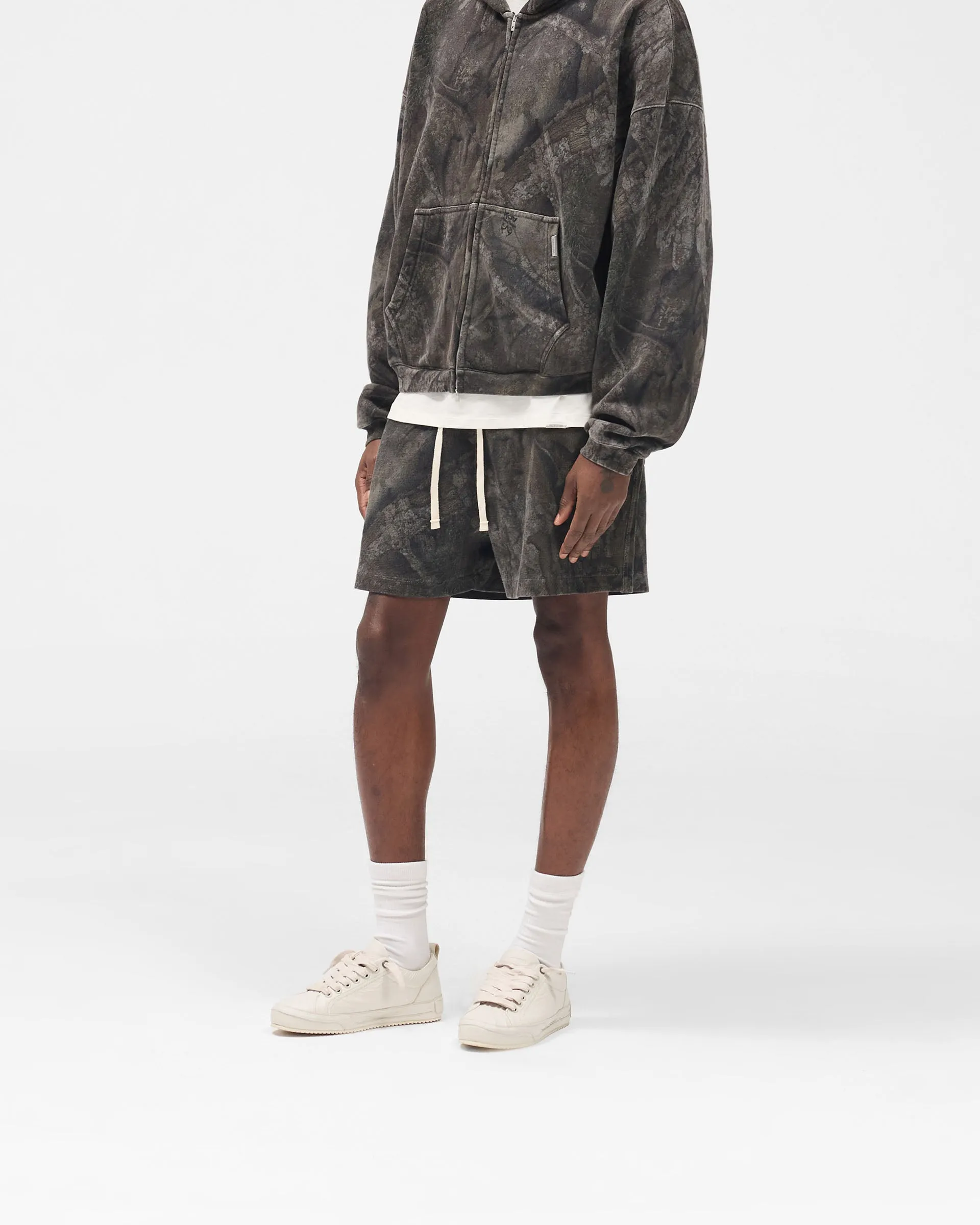 Initial Overdye Realtree? Camo Mesh Shorts - Overdyed Black Sporty Vibe Wear Tactile Feedback Loops