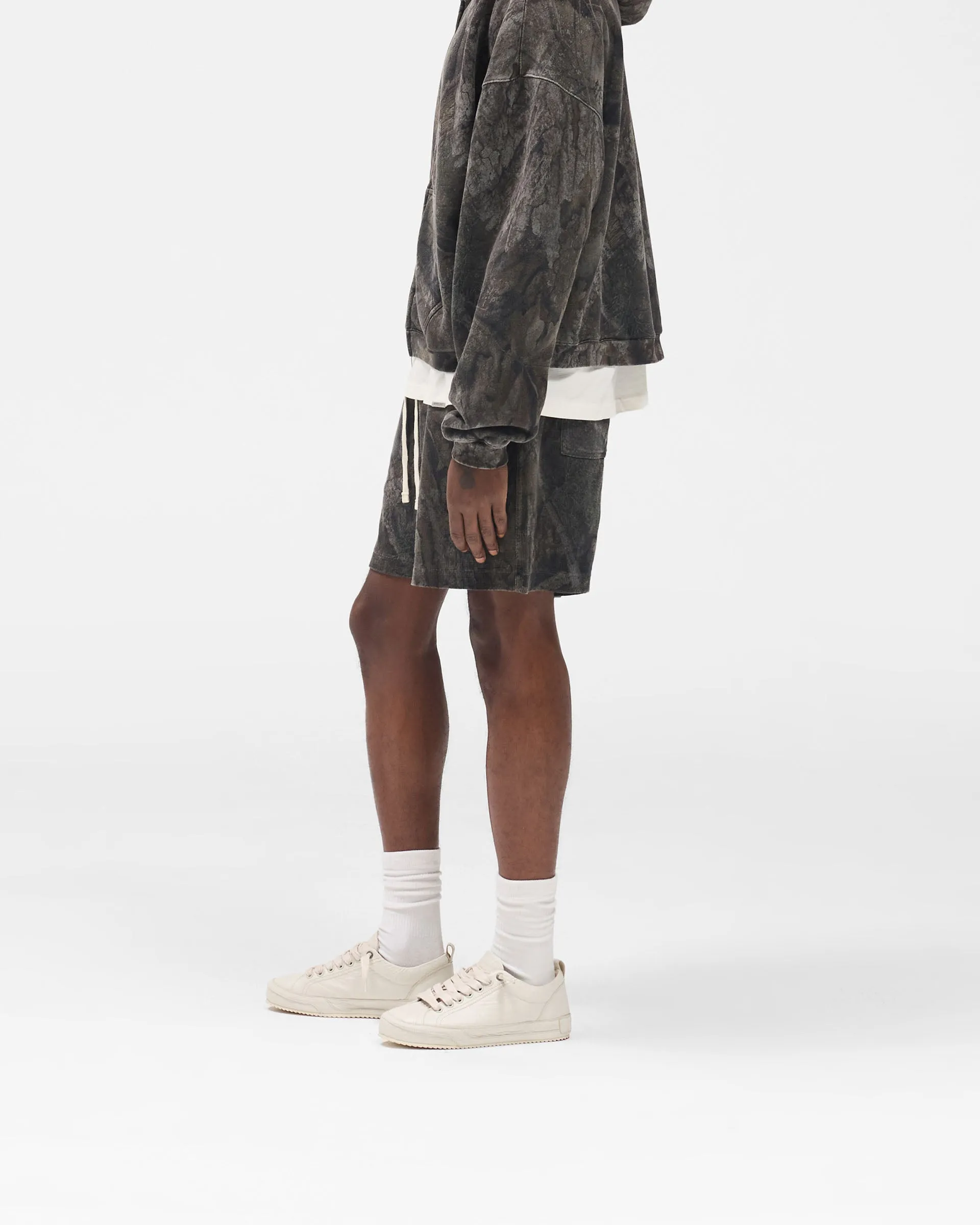 rhinestone accents Initial Overdye Realtree? Camo Mesh Shorts - Overdyed Black