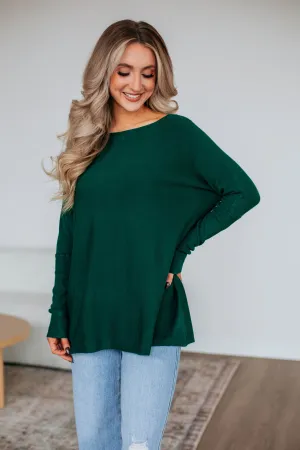 Edella Sweater - Hunter Green Chic Comforted