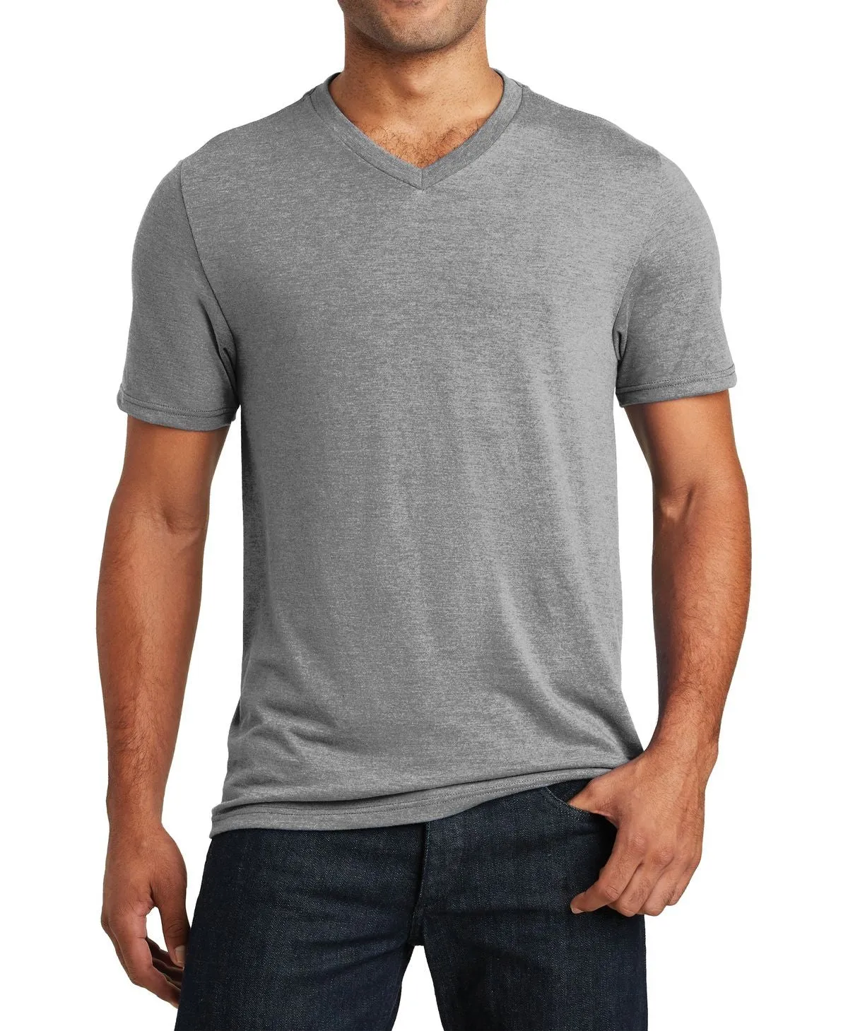 Cross Grain Knit JustBlanks Men's Tri-Blend V-Neck Short Sleeve Tee