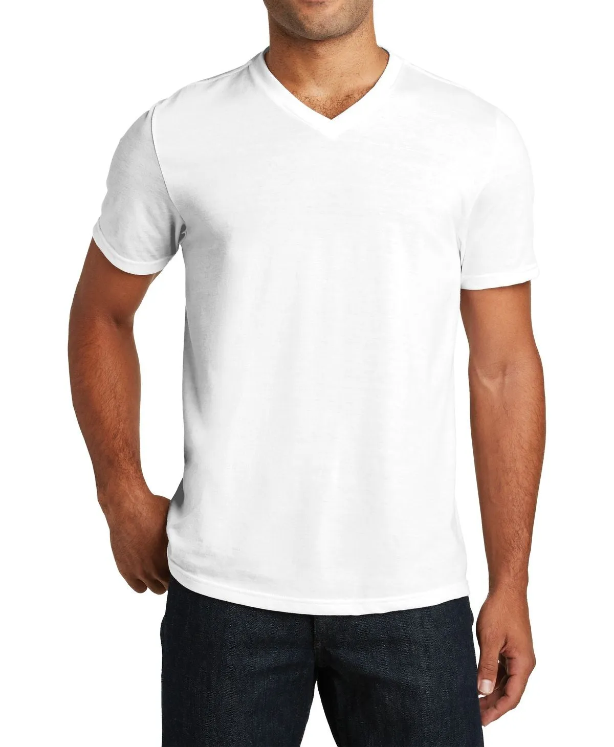 JustBlanks Men's Tri-Blend V-Neck Short Sleeve Tee Casual Layer Look Trendy Vibes
