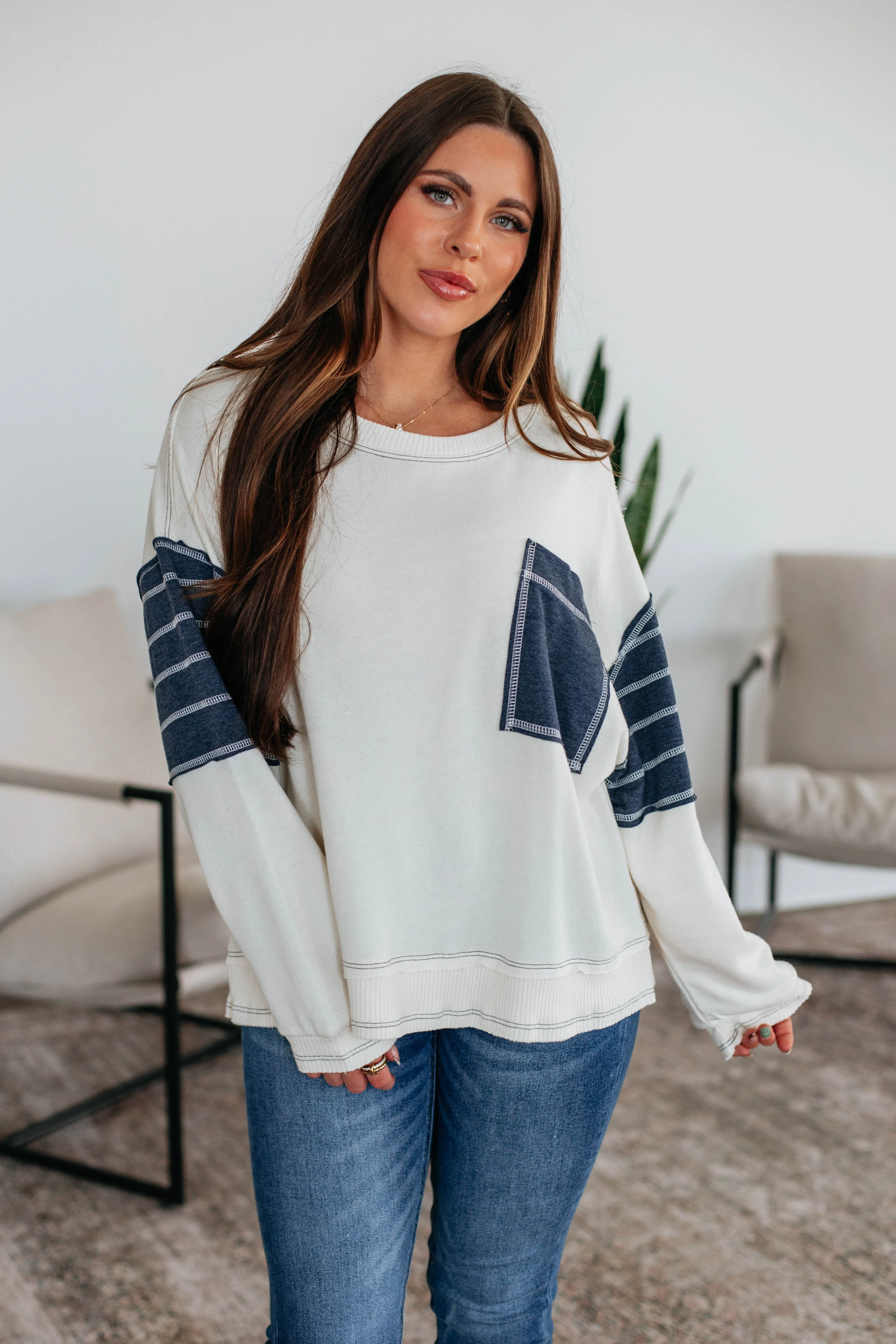 Cozy Style McKinley Striped Crewneck