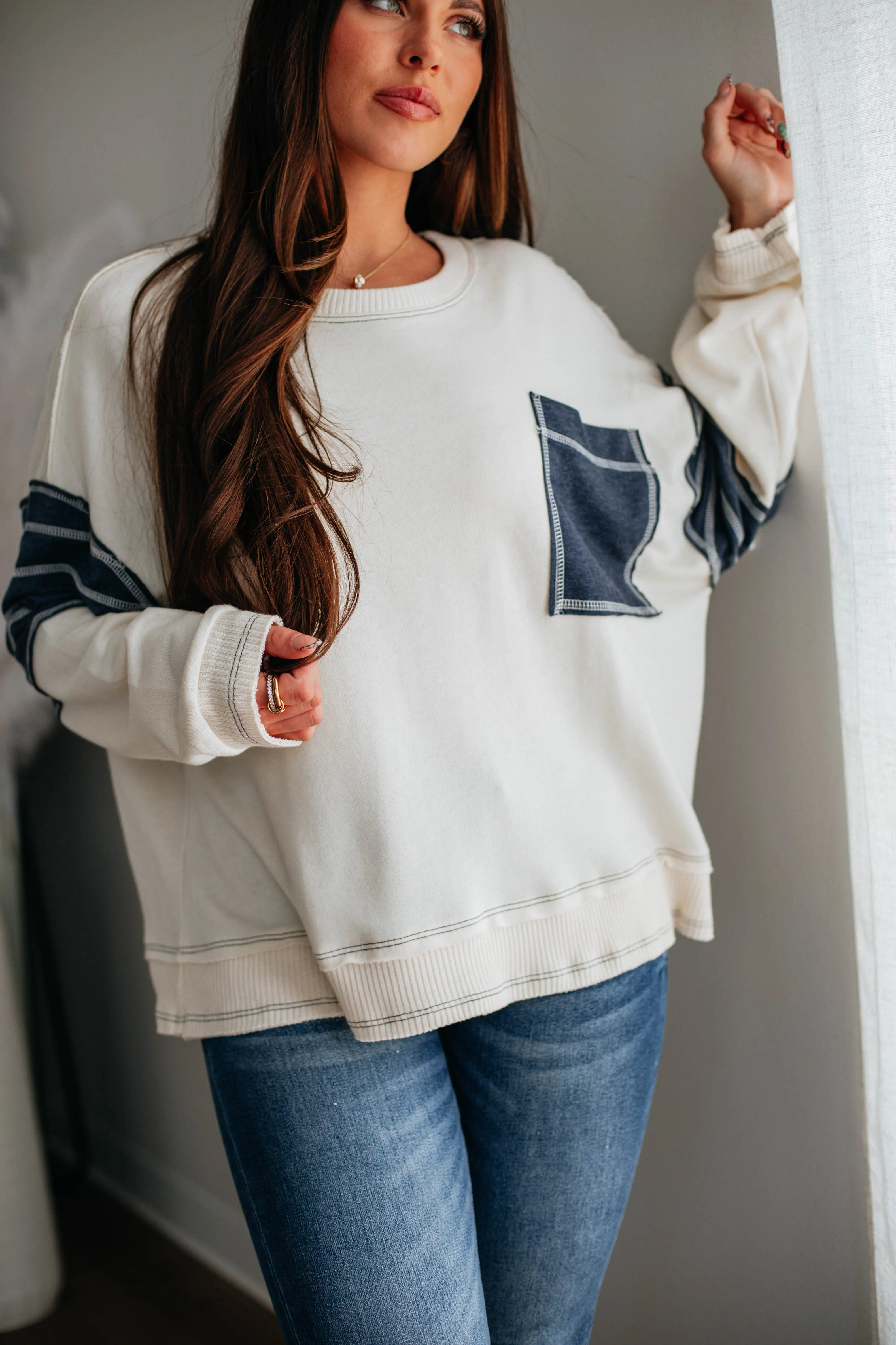 McKinley Striped Crewneck All Season Wear duck cloth