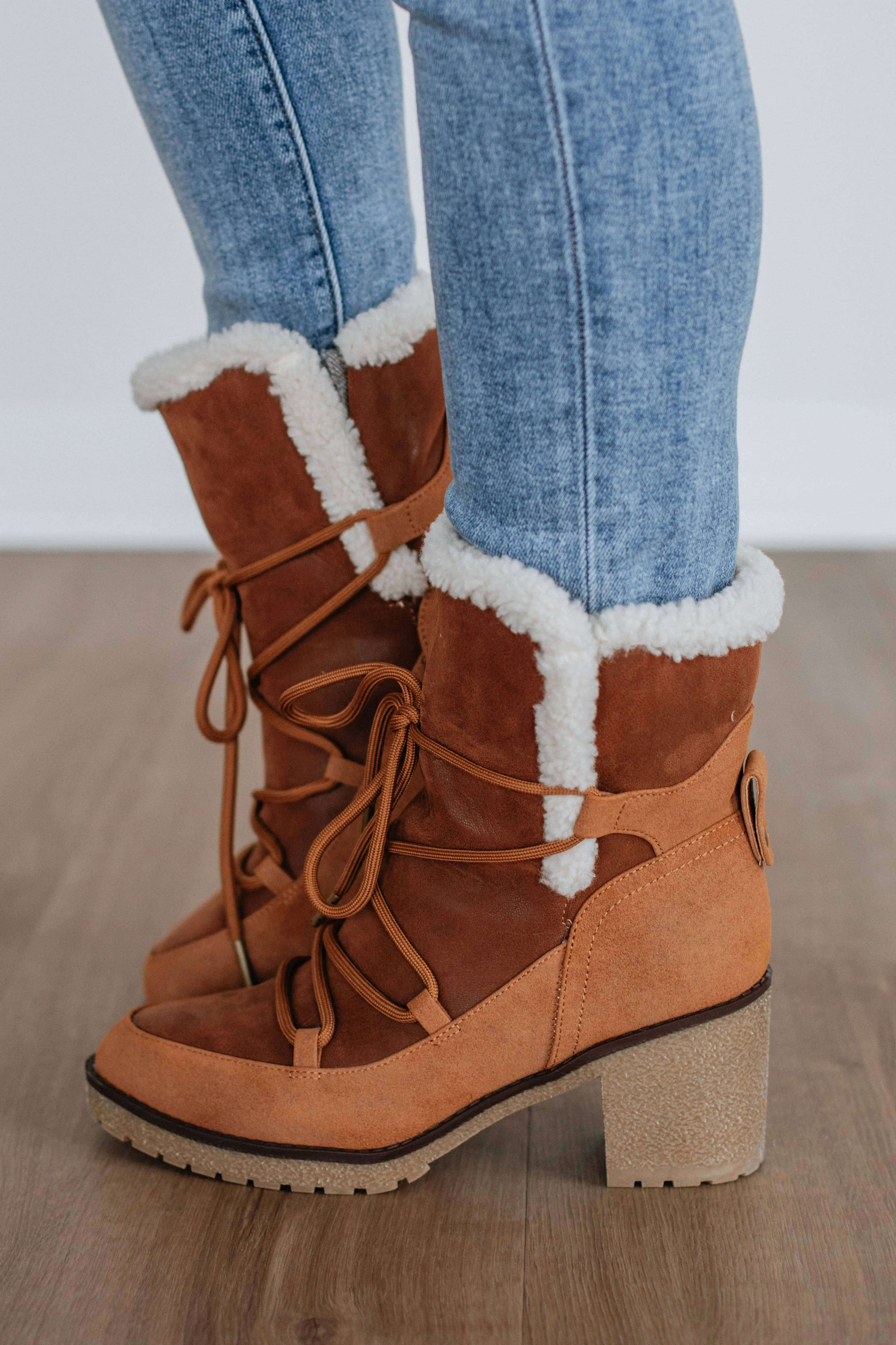 Embracing The Chill Boots - Cognac Supportive Core Fitness Training