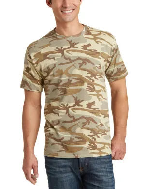 JustBlanks Men's Short Sleeve Core Camo Cotton Crew Neck T-Shirt Cool Vibes