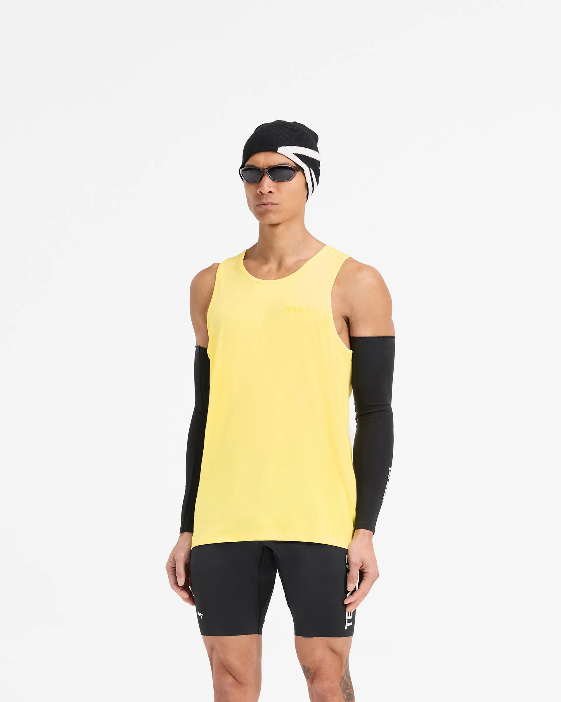 waterproof Rayon blend Team 247 Run Vest - Lemon