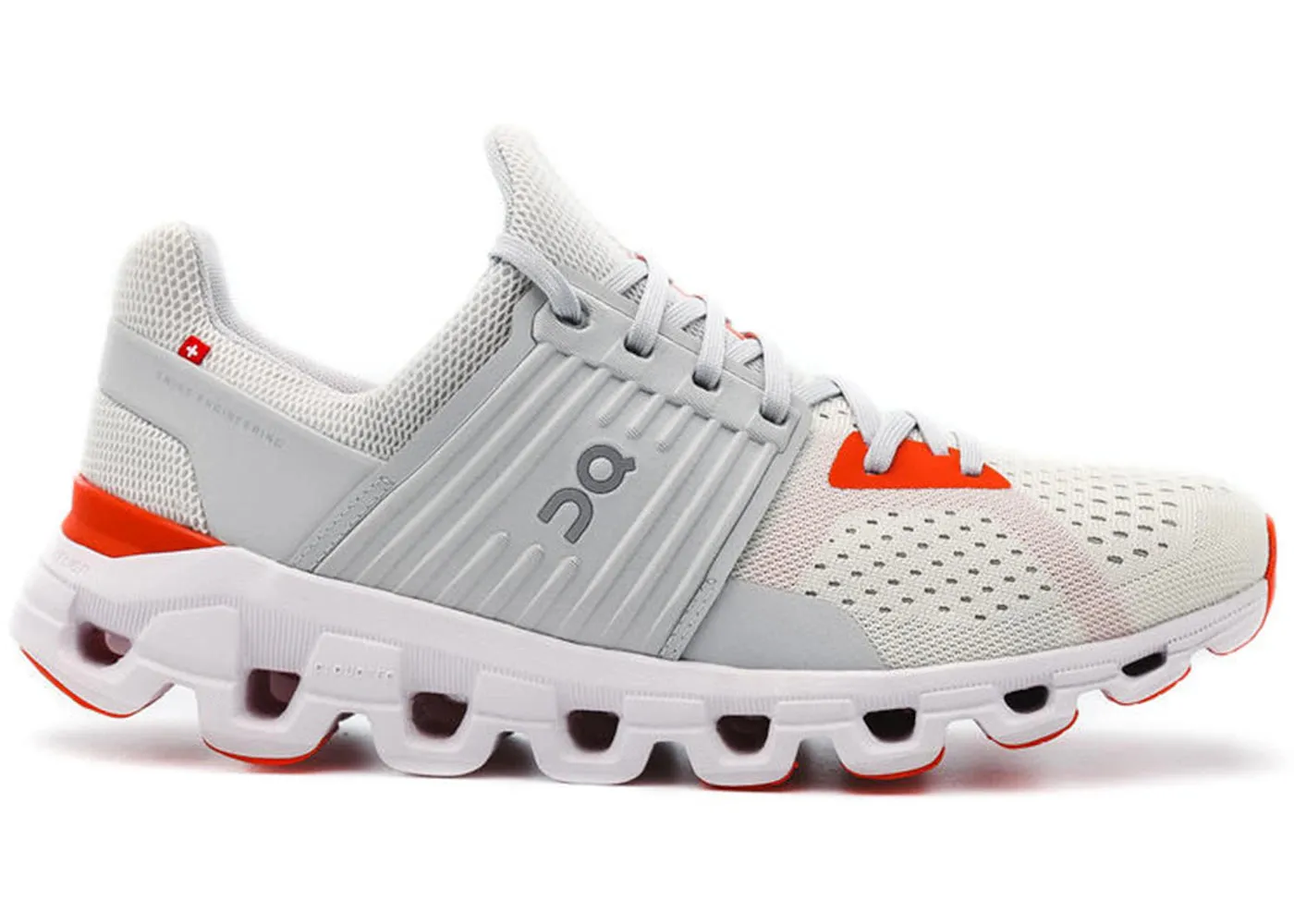 On Running Cloudswift White Flame Orange steeplechase shoes hard sole