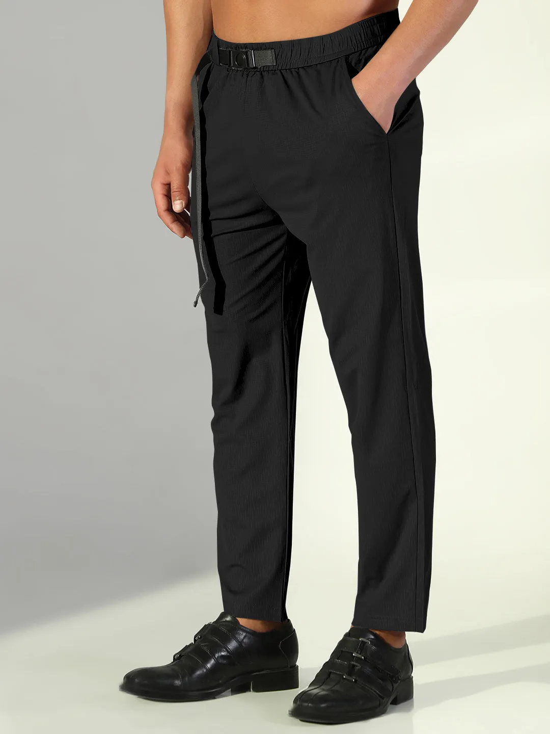 Breath Fit Men's Black Straight Fit Korean Trouser